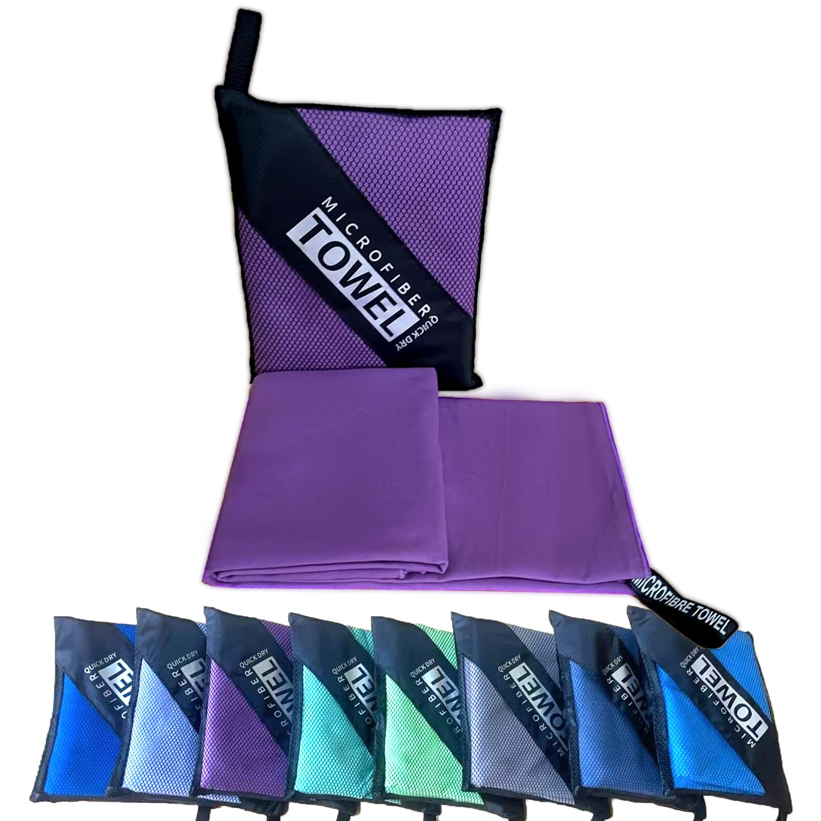 isuaia Reusable Quick Dry Beach Towels,Microfiber Travel Towel,Compressed Lightweight Bath Towel for Beach Hiking Gym Yoga Travel Sports Swimming