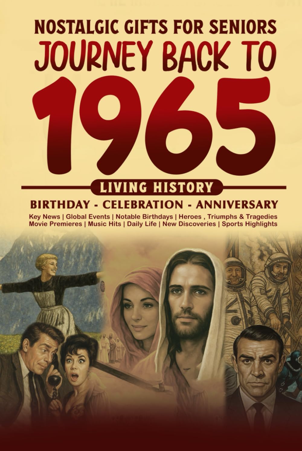 Journey Back To 1965: The Perfect Gift for Birthdays and Anniversaries For Those Born in 1965 Back in Time Keepsake 1965 History Book for Mom, Dad, Grandparent, Friends, and More
