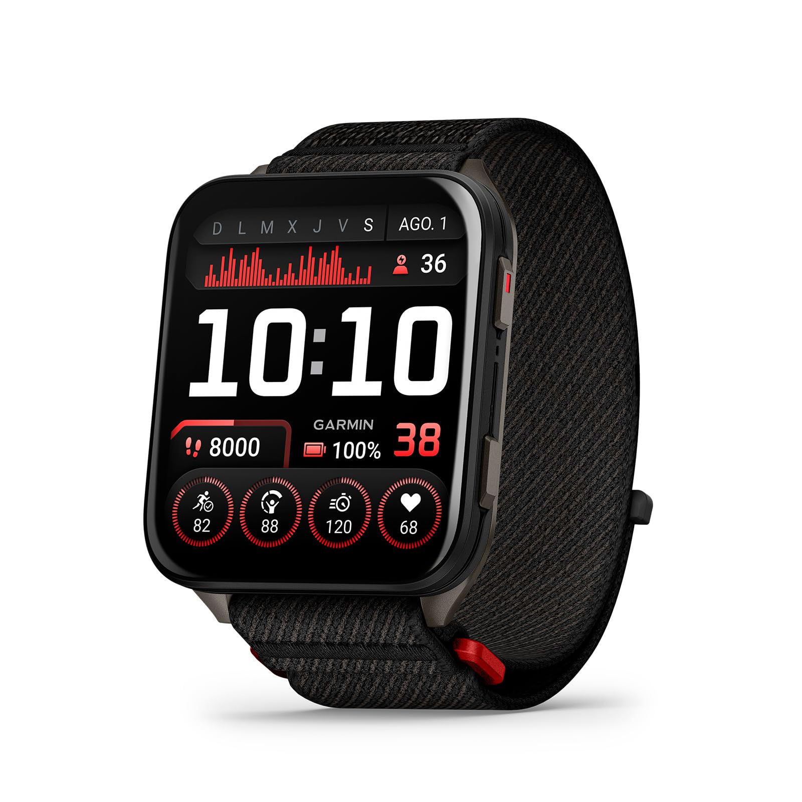Garmin Venu X1, Smartwatch Premium con GPS, Pantalla AMOLED de 2'', Funciones de Salud y Bienestar 24/7, Altavoz y Micrófono Integrados, Mapas, Linterna LED, hasta 8 días de autonomía, Negro