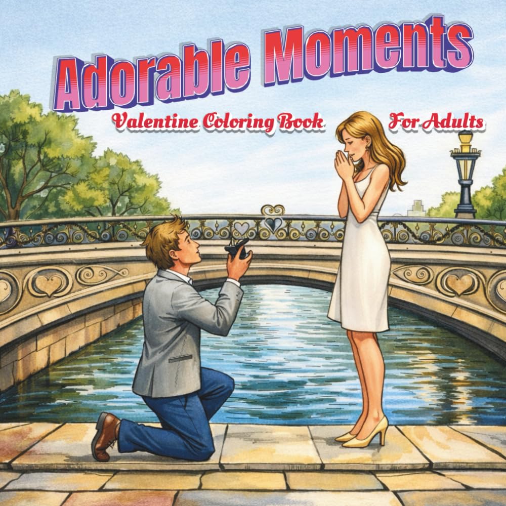 Adorable Moments Valentine Coloring Book For Adults: 50 Romantic, Playful, and Unexpected Valentine Scenes to Color — From Simple Joys to Detailed Moments of Love (Love Forever)