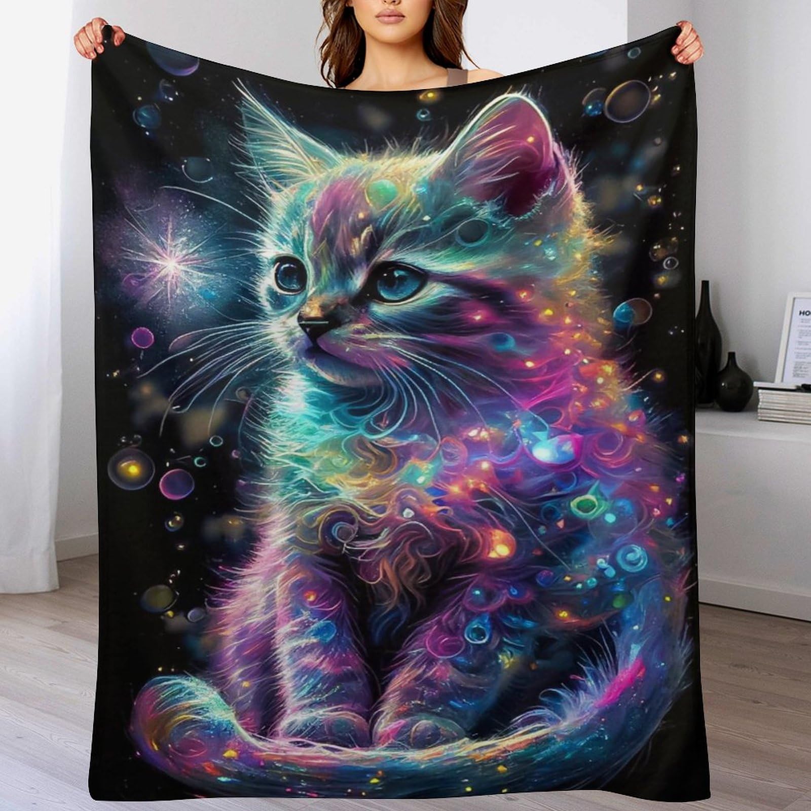 Couverture de lit et canapé à motif chat pour vos soirées cocooning et lecture