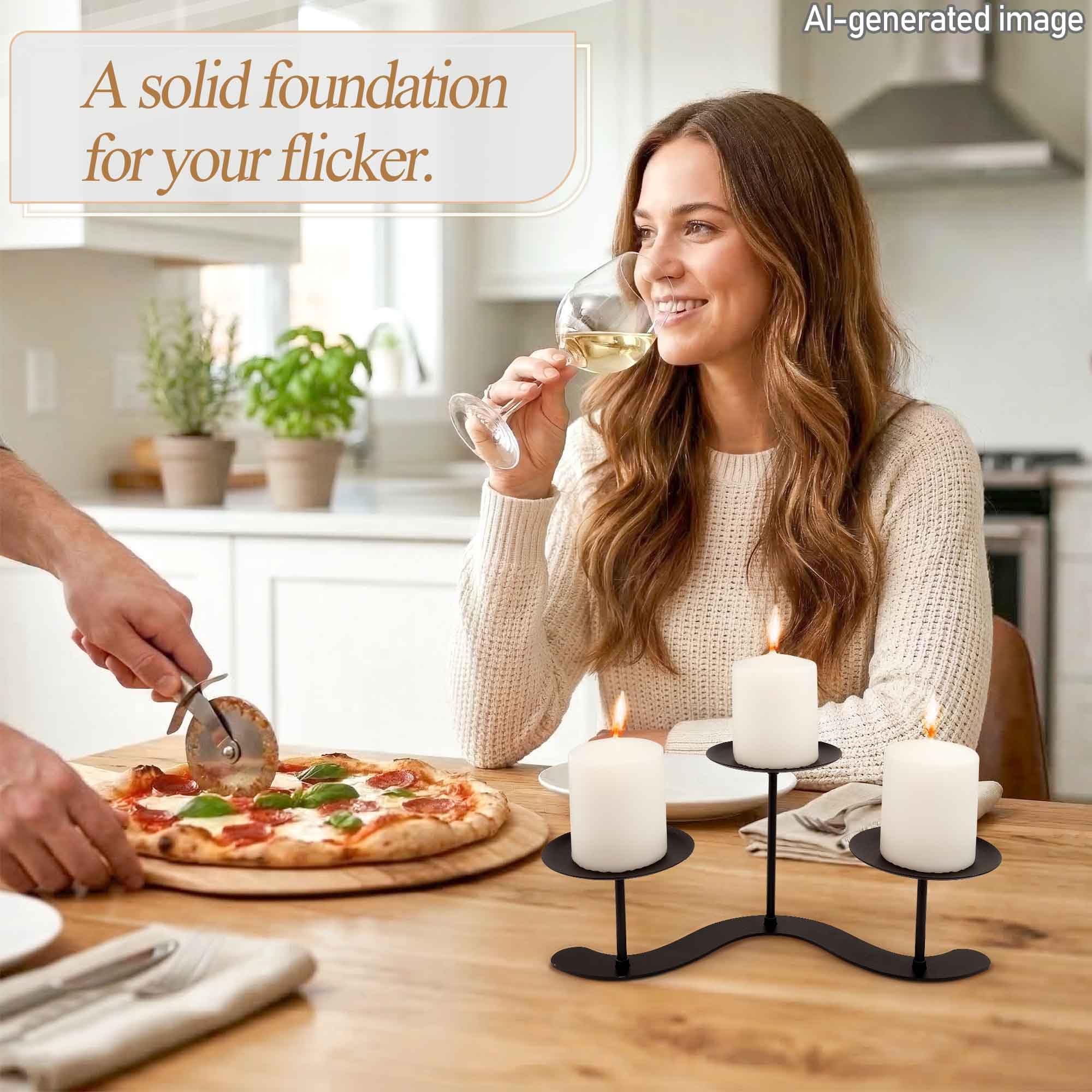 Amazon.co.jp: アイアンキャンドルホルダー暖炉:金属製燭台センター