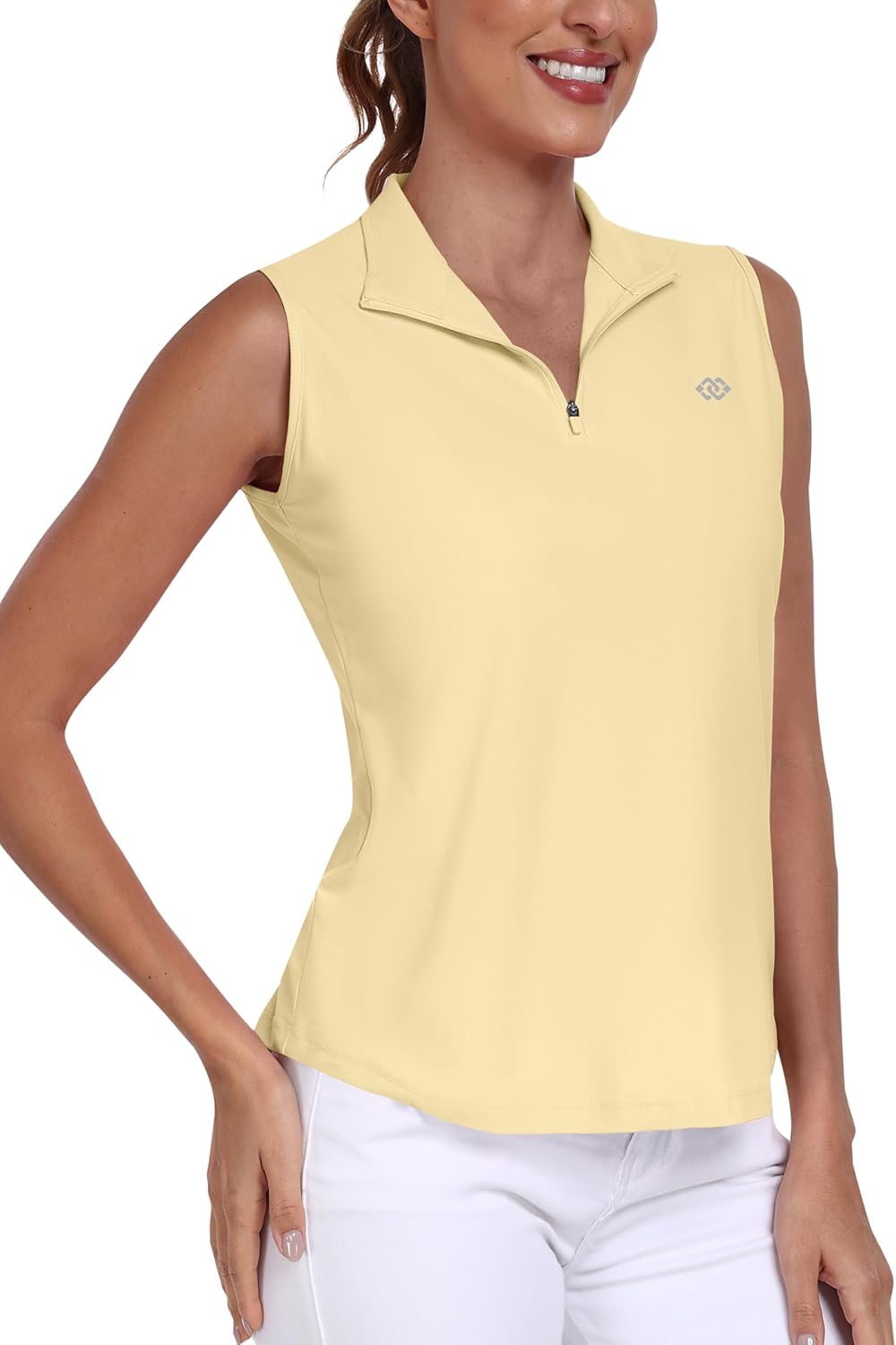 AIRIKE Sleeveless Golf Shirts for Women UPF 50+ Quarter Zip Quick Dry Tennis Workout Tank Tops - Image 2