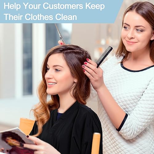 Miniatura 7 de 15 batas de salón para clientes (negro), Negro -