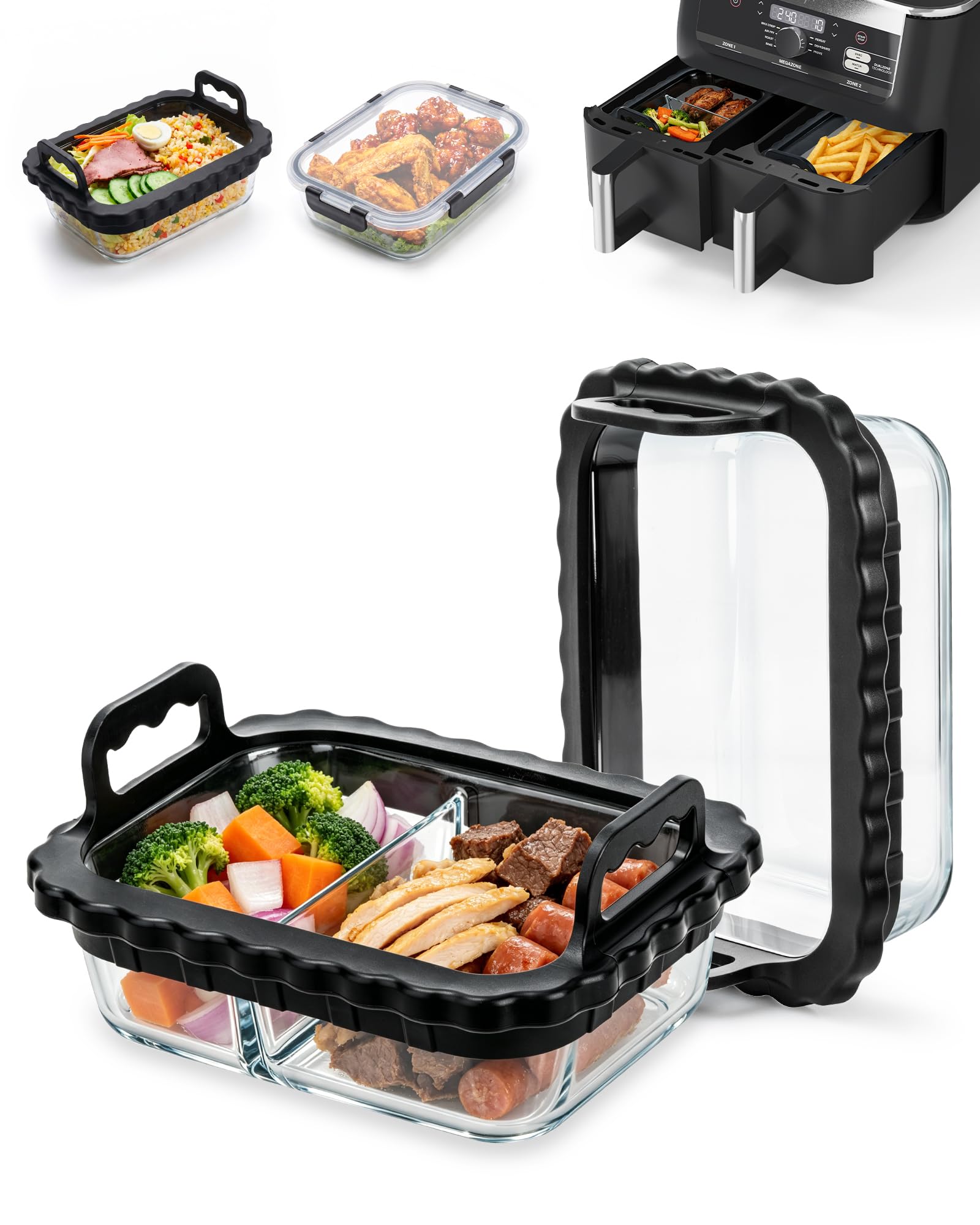 iHomara Glas Auflaufform für Airfryer