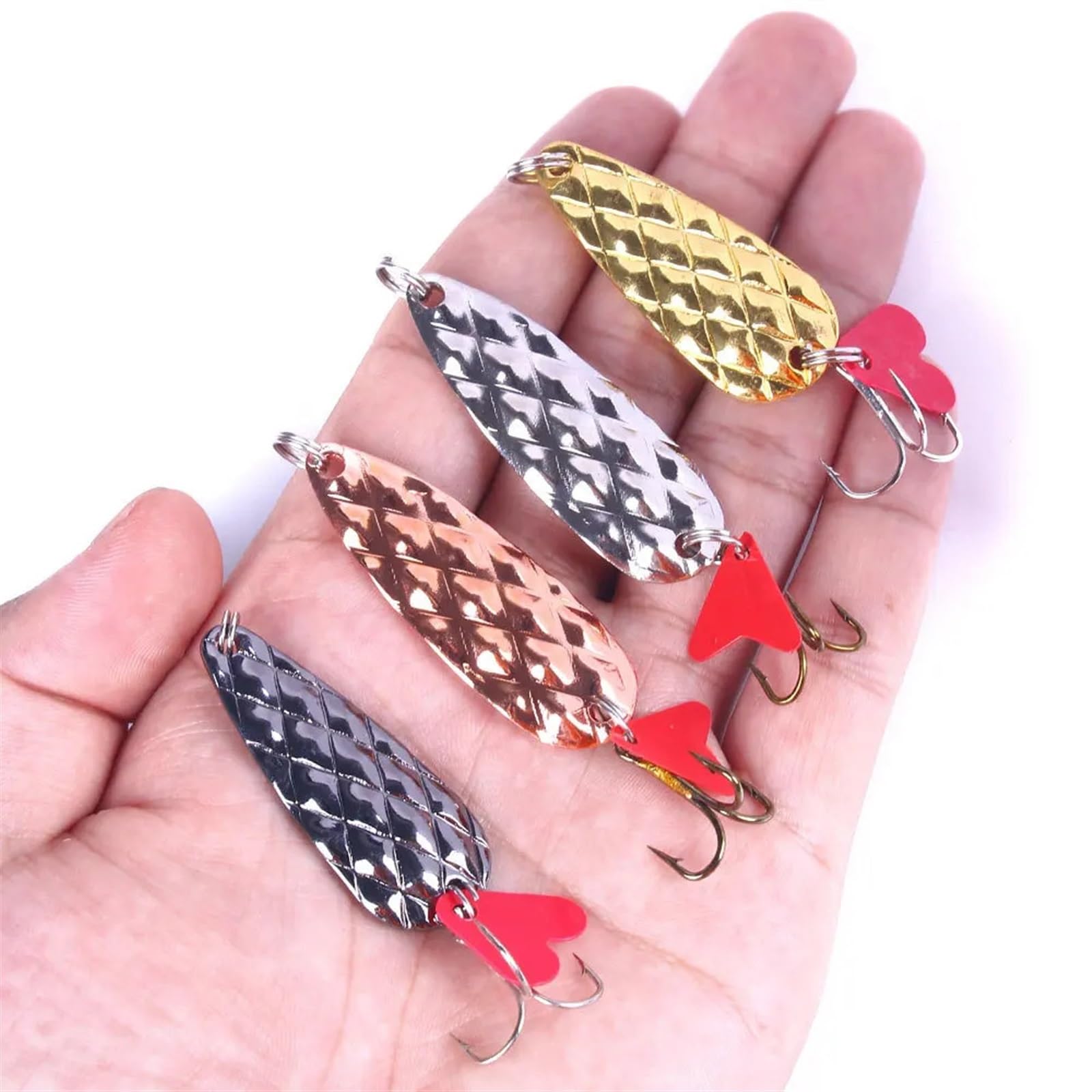 Metall Pailletten Köder Löffel Spinner 10g Angelgerät Harte Luya Köder Wobbler Angeln Jigging ArtificialBait Forelle Hecht Köder Neue