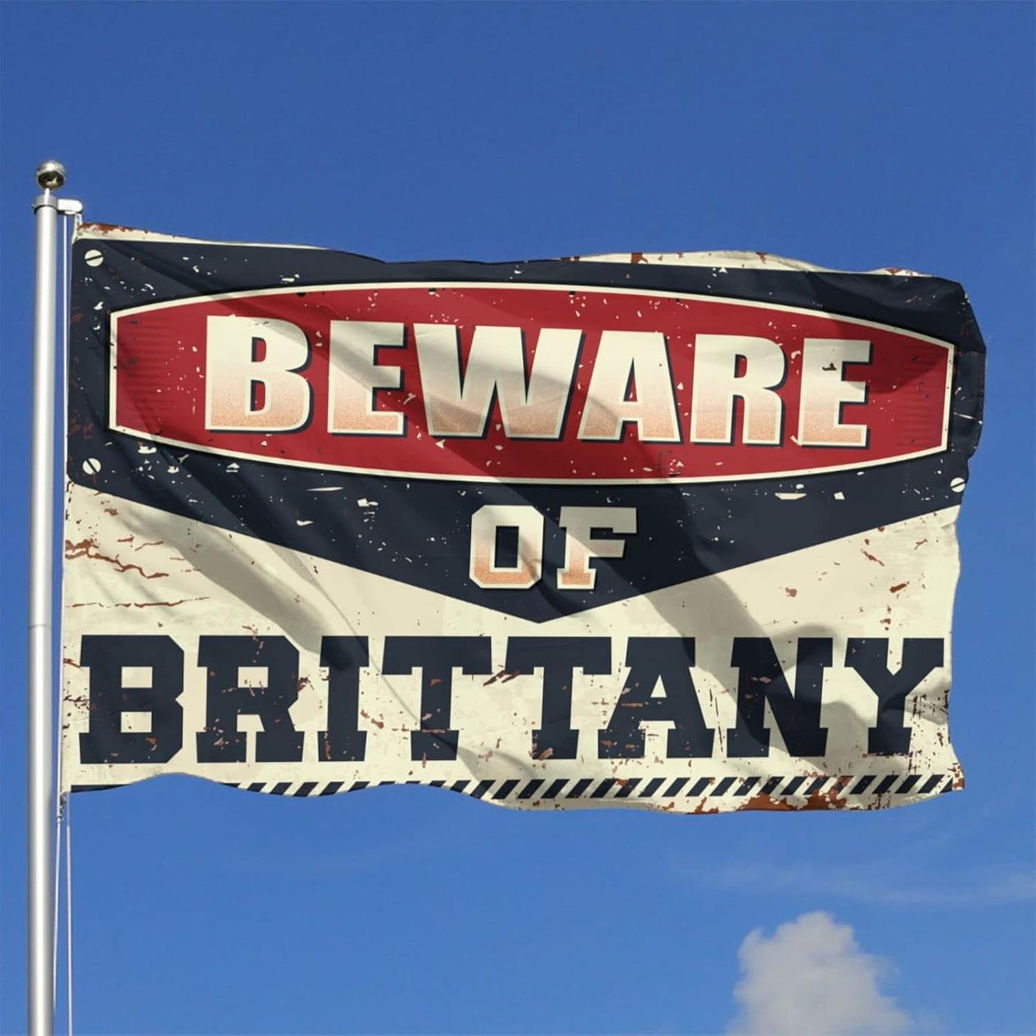 Cool Flags For Man Cave Beware Of Brittany Flag Flag For Bedroom Bedroom Decorations (Size : 120X180CM)