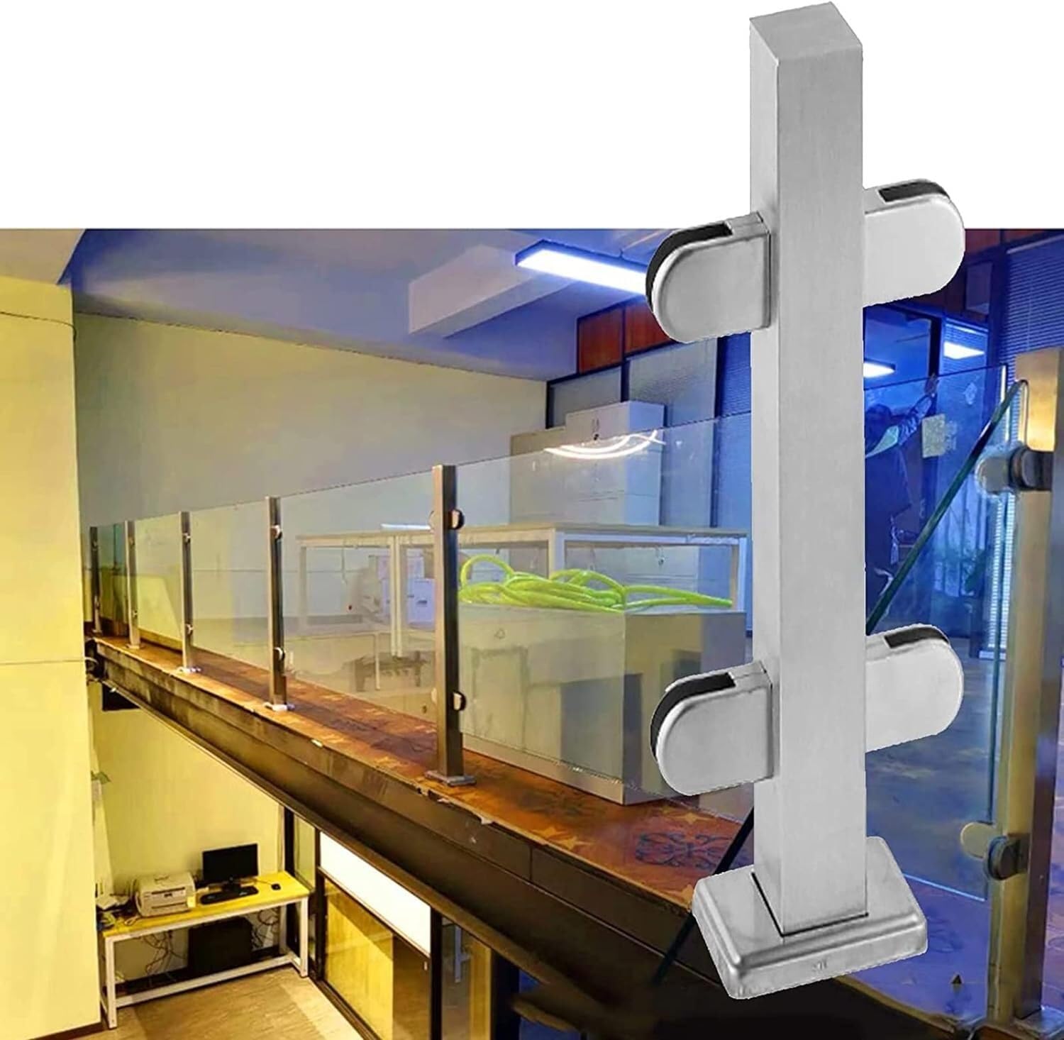 Poteau de balustrade en verre pour escalier intérieur et terrasse