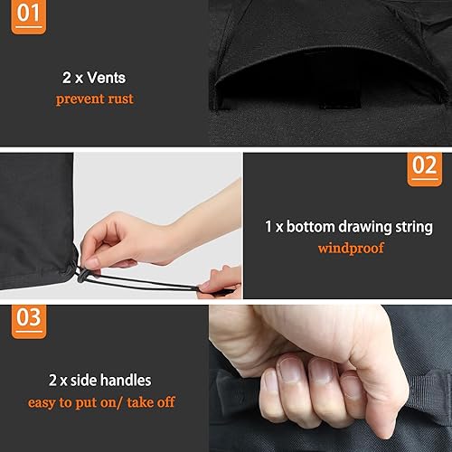 Miniatura 4 de WOMACA - Funda de parrilla para parrilla Ninja Woodfire al aire libre, accesorios resistentes para parrilla ahumadora ninja, funda de tela Oxford