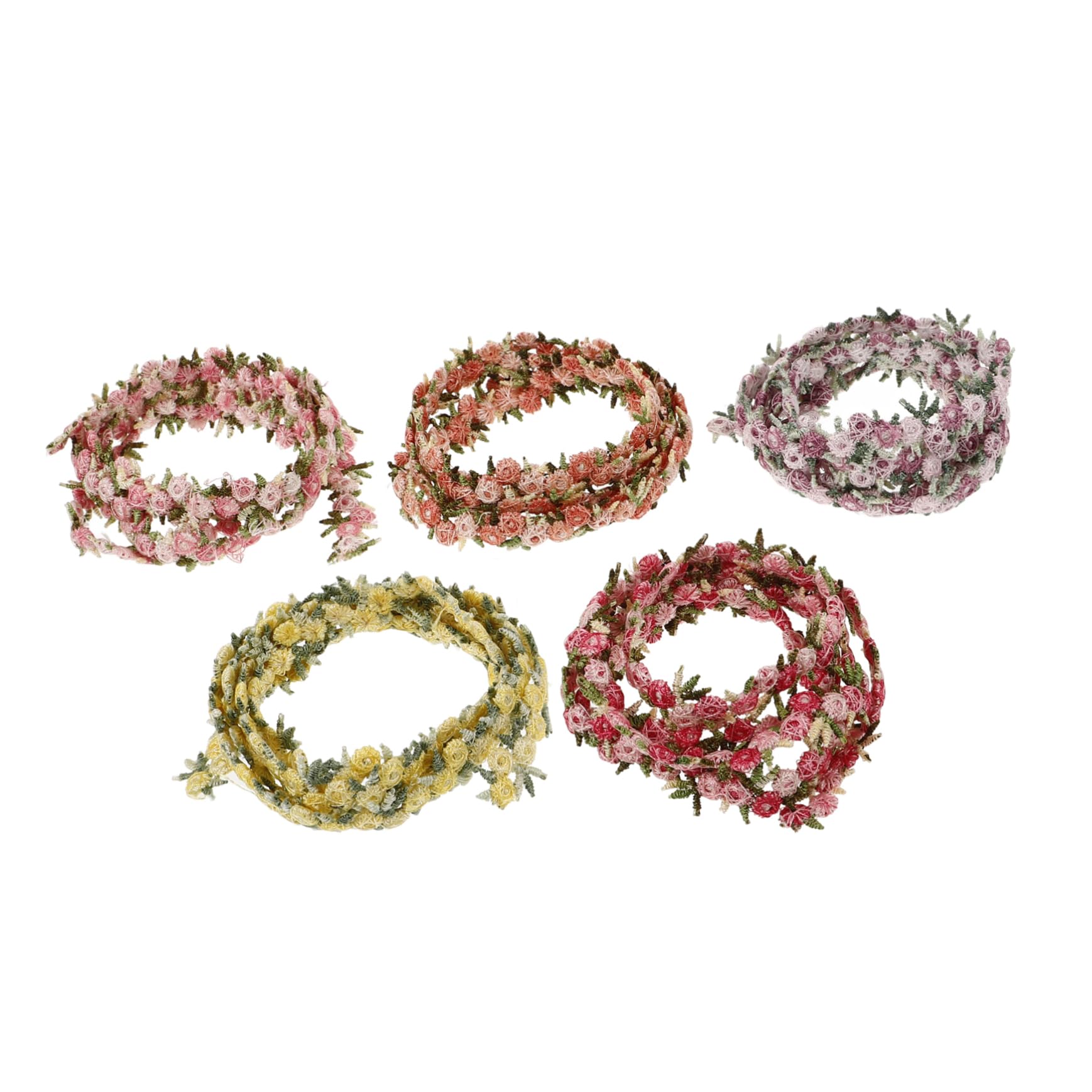 STOBOK 25rollos Encaje Decorativo Para Manualidades Adornos De Tocado y Ropa De Costura