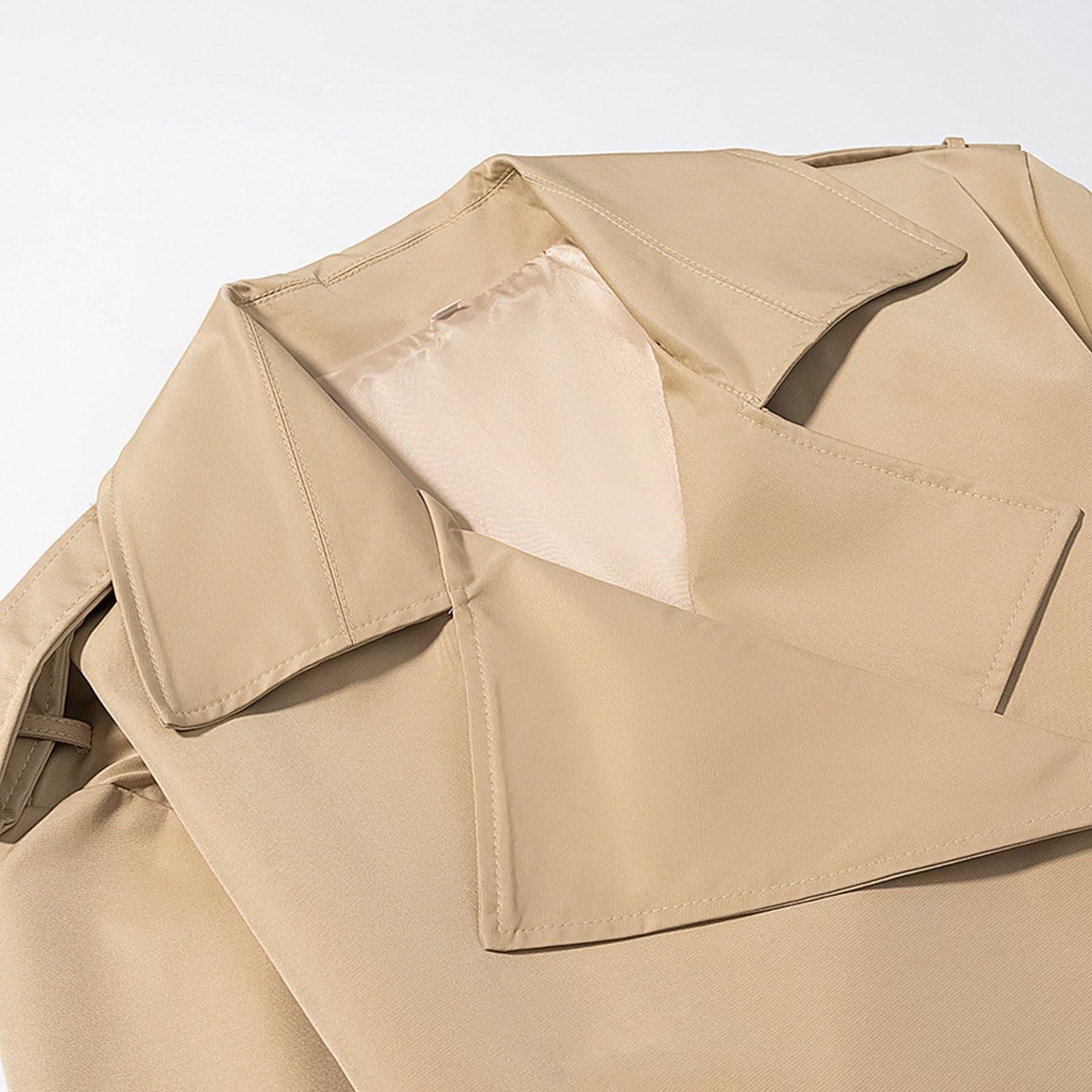 Generisch Giacca corta casual con cintura da indossare tutti i giorni, capispalla elegante e versatile per diverse occasioni. Perfetto per strati.Vestibilità comoda.