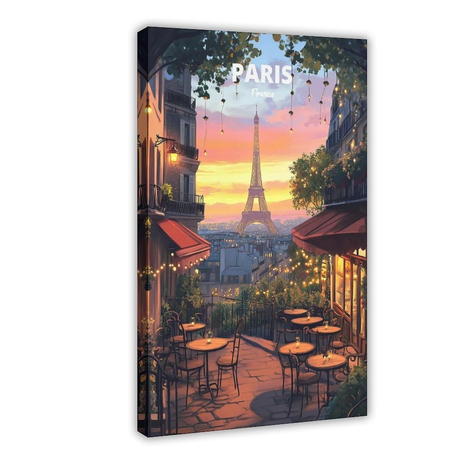 Eiffel Tower Paris Canvas Poster for Office Decor Gift