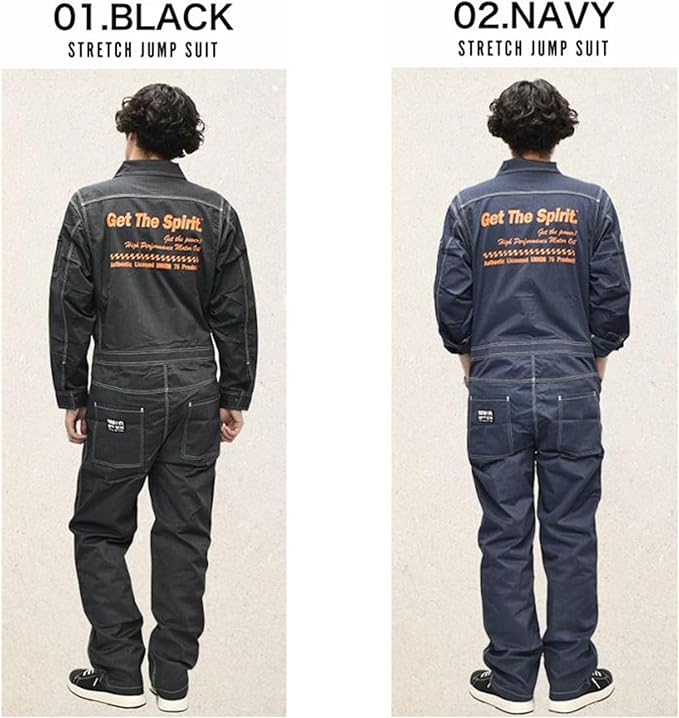 Amazon.co.jp: [ナナロク] ストレッチツナギ No.76-2502 ブラック M