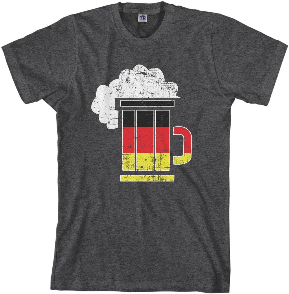 Threadrock Men's Germany Flag German Beer Mug T-Shirt