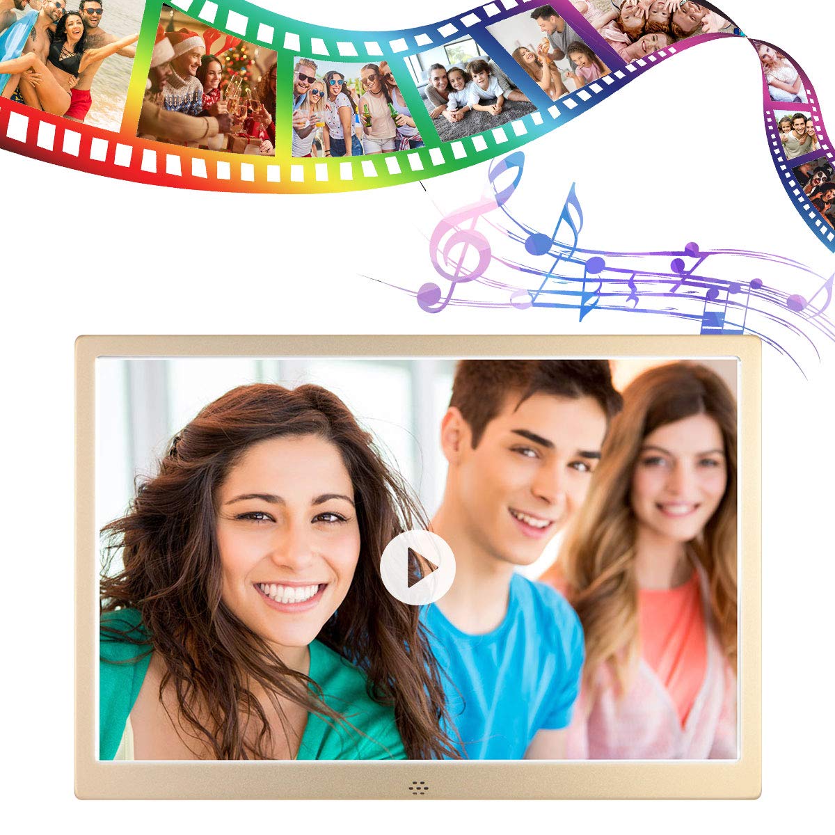 Cadre Photo Numérique Multimédia à Affichage LED De 14 Pouces Avec Support Et Le