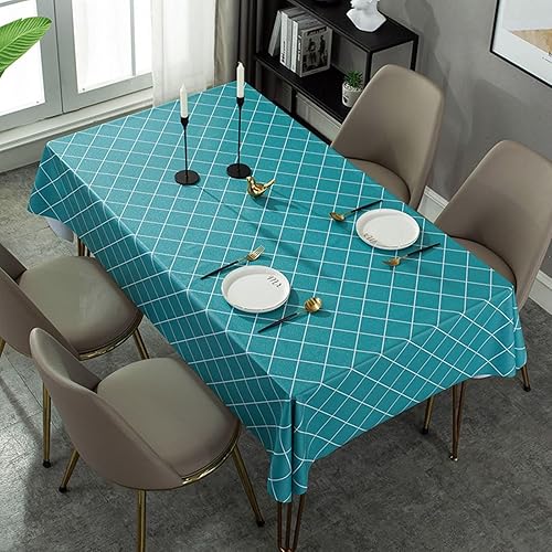 Miniatura 7 de Wipeable Table Cloth, 43 x 43 inch, Square, Pink, PVC Rhombus Decorative Table Cover Rosado,Green,Gris,Azul lago,https:/ www.Yaxa/dp/undefined