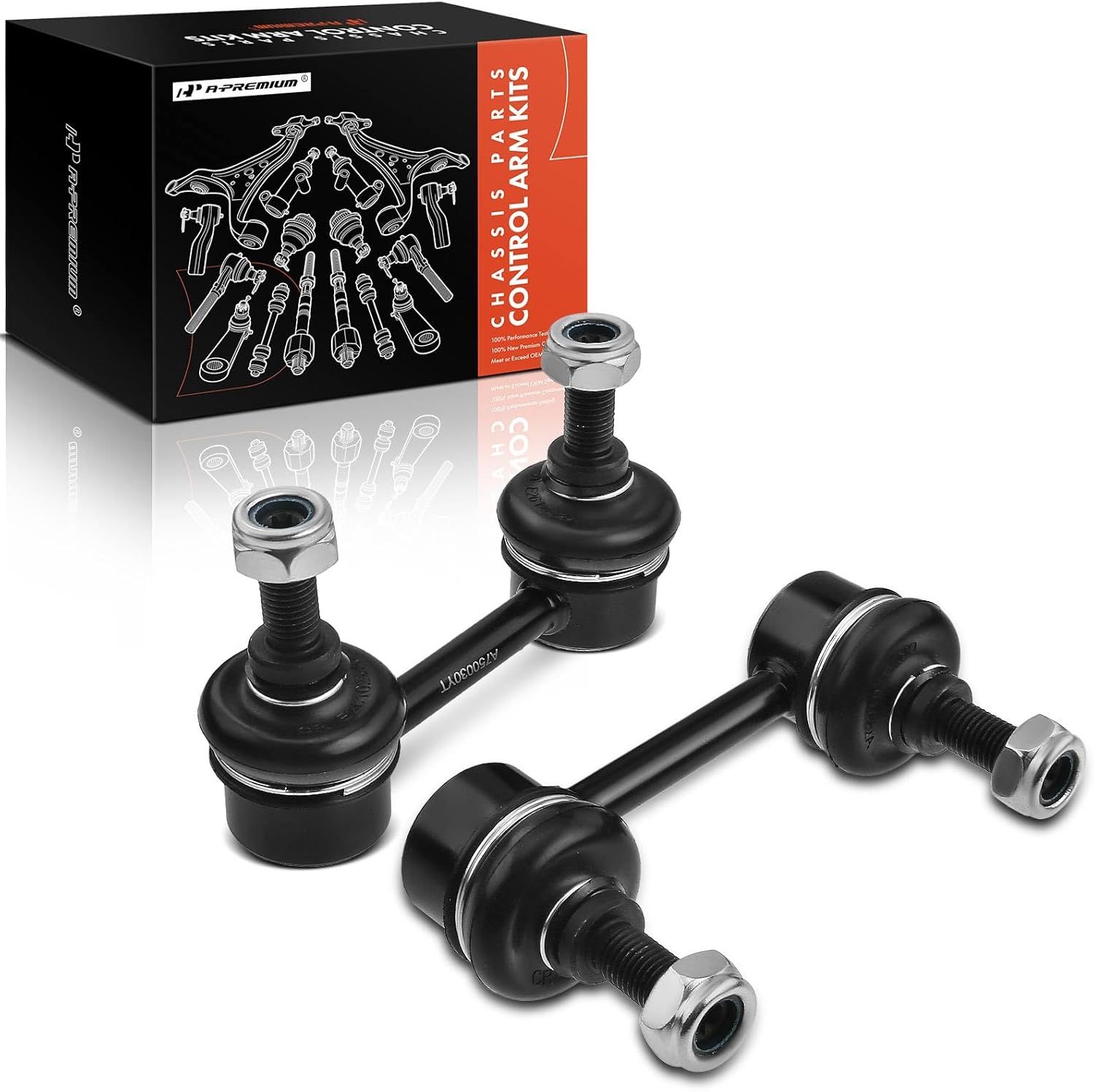 A-Premium 2 x Rear Sway Bar Links Stabilizer Bar Links, Compatible with Mitsubishi Eclipse 2006-2012, Galant 2004-2012, Endeavor 2004-2008 & 2010-2011, RWD Only