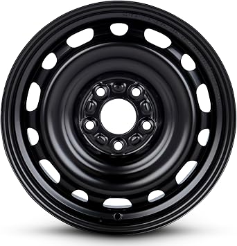 For 05-11 Kia Magnetis 16 Inch Painted Black Steel Rim - OE Direct Replacement - Road Ready Car Wheel