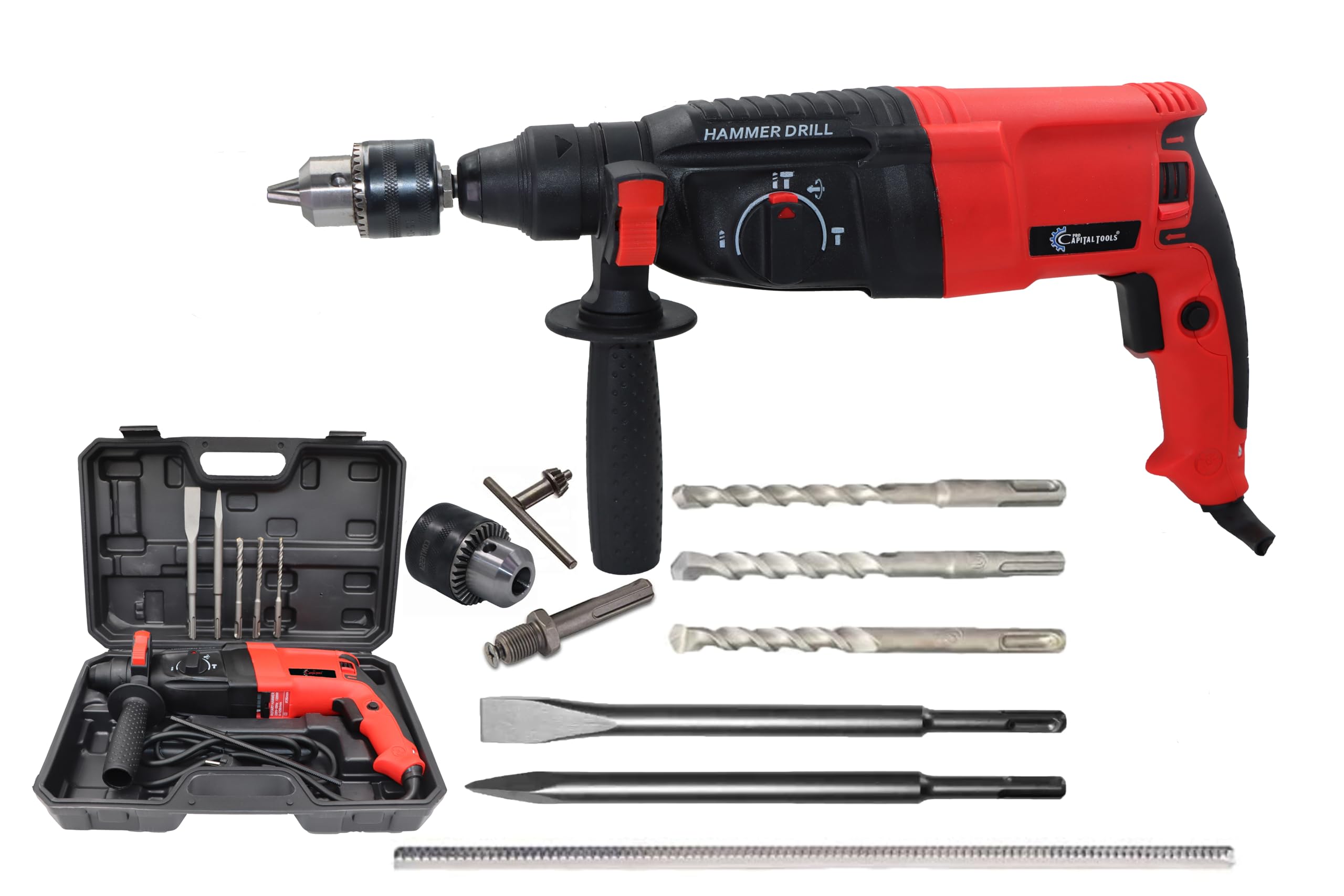 ProCapital Tools ID026, 6 Months Warranty Corded Electric Rotary hammer With 26 mm Chuck Size, SDS Plus 1600 Watt. (B0DD796N6F) Amazon Price History, Amazon Price Tracker