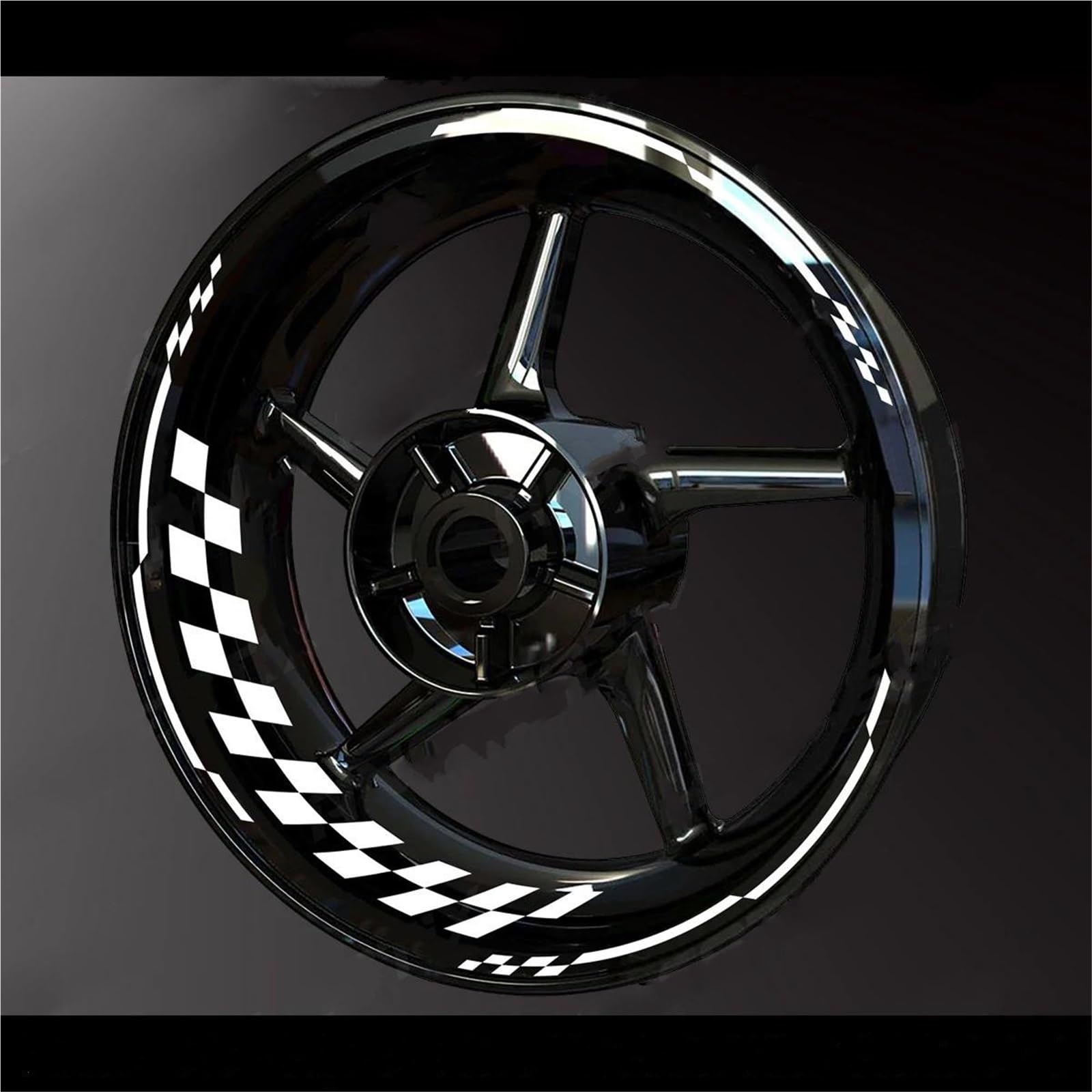 Motorcycle Rim Stickers for Kawasaki for Ninja ZX-4R ZX-4RR ZX-6R ZX-10R ZX-14R Full Year Reflective Motorcycle Wheel Stickers Hub Decal Rim Stripe(003,19 17 inches)