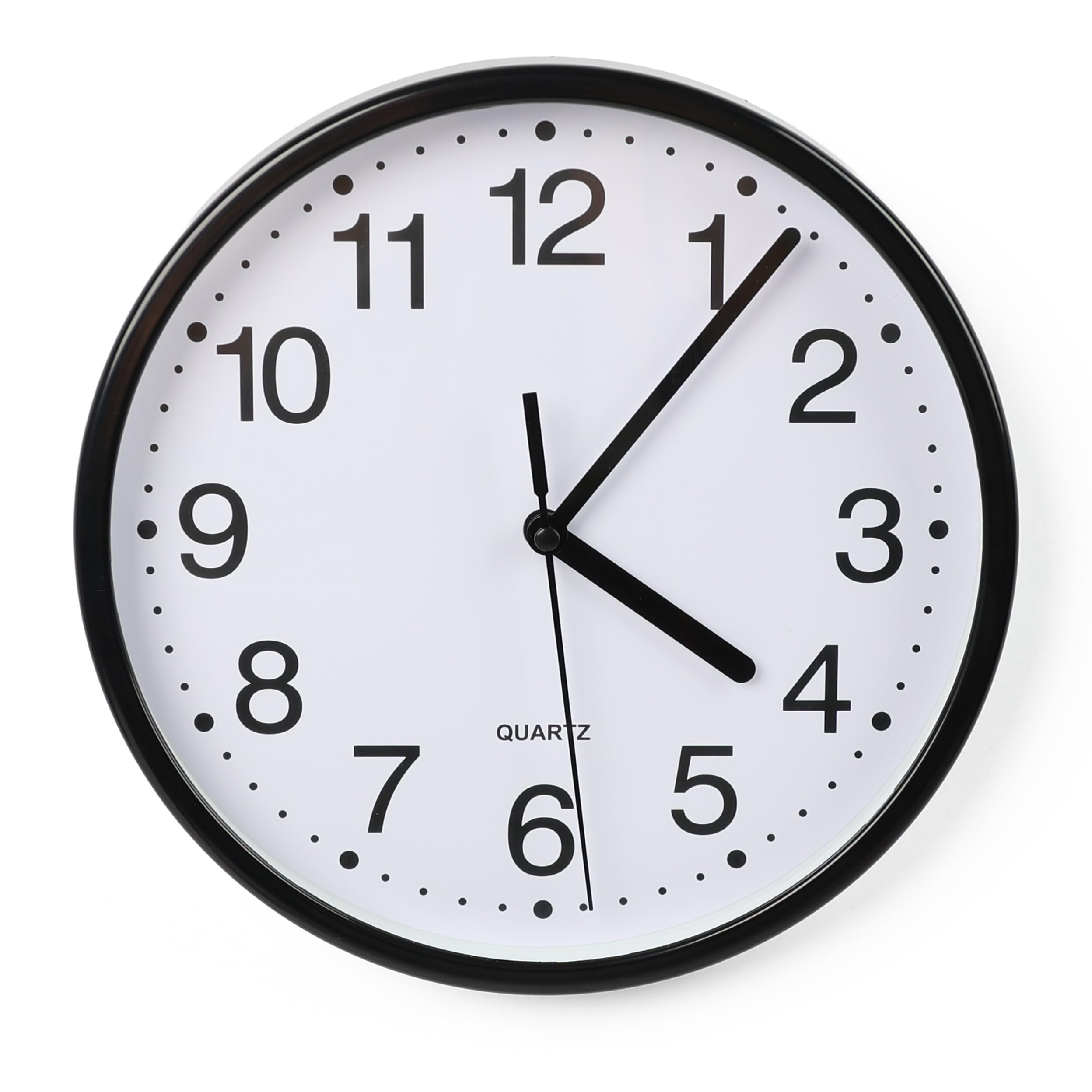Divchi Black Wall Clock Silent & Non-Ticking Modern Battery Operated Digital Quiet Sweep Office Home School Kitchen Decor Clocks (Black)