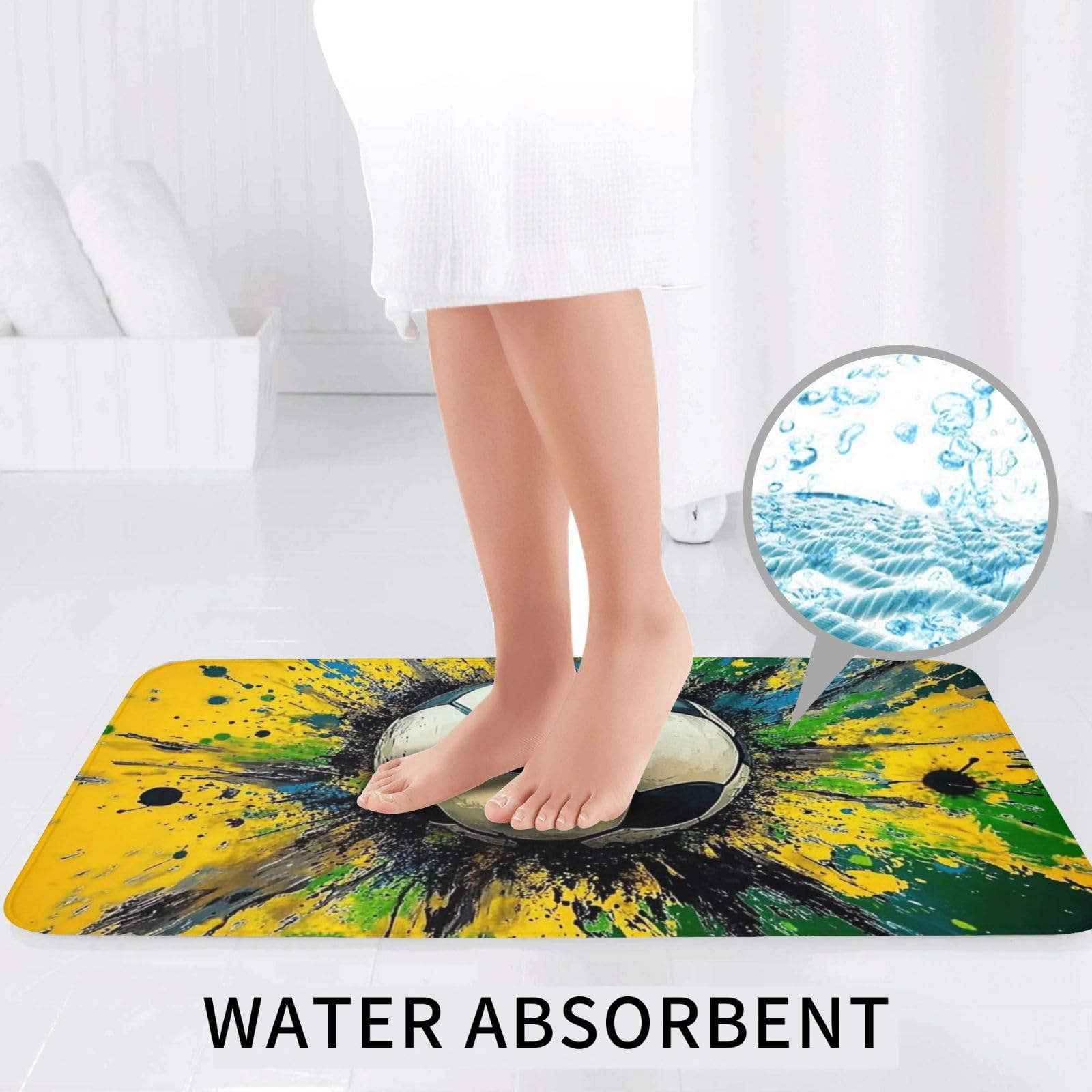 Juego de alfombras de baño de 3 piezas, de espuma viscoelástica suave y absorbente y alfombra de inodoro en forma de U, decoración del hogar, secado rápido