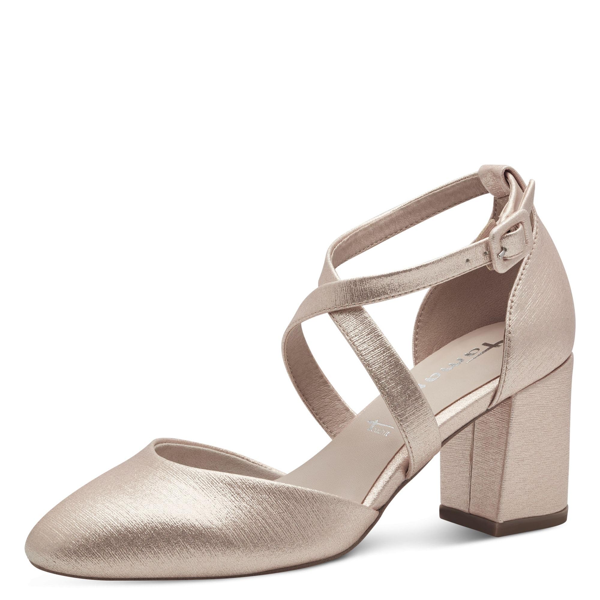 Tamaris Women's Vegan Court Shoes, Rose Glam, 7.5 UK
