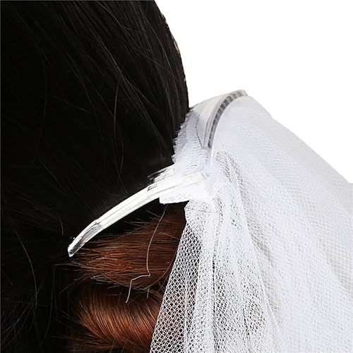 Miniatura 7 de DECORA Elegante banda negra de novia para soltera y velo de encaje bordado con peine para despedida de soltera y fiesta de despedida de soltera