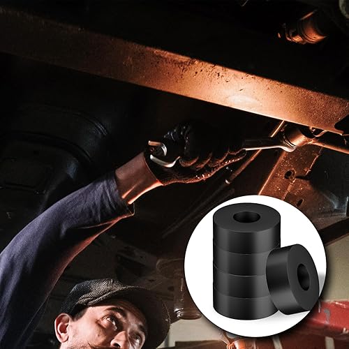 Miniatura 6 de 25 arandelas de goma gruesa, 3/4 pulgadas de diámetro exterior de 1/4 pulgadas de grosor, bujes espaciadores, arandelas planas para tornillos,