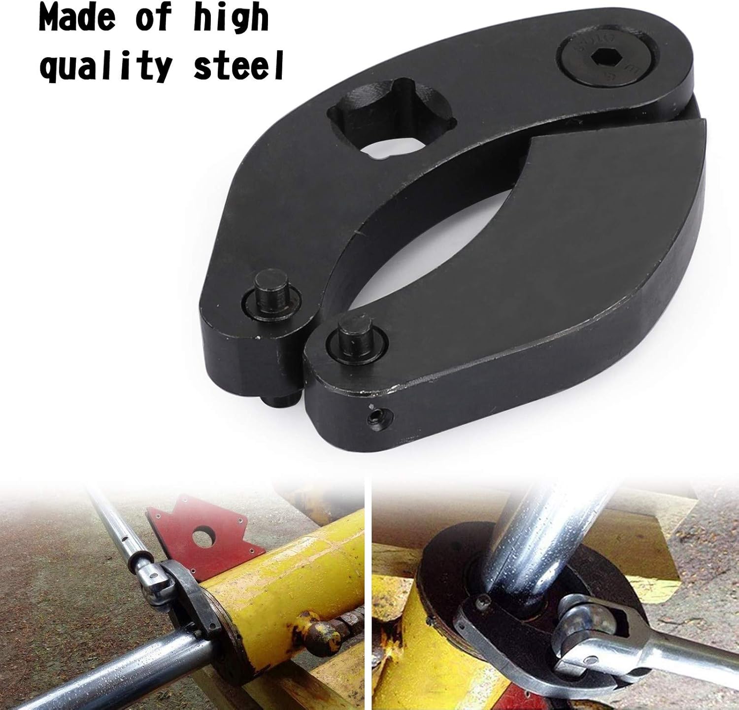 Topteng 調節可能なグランドナットレンチピンスパナツール ブラック 油圧シリンダー用 1266