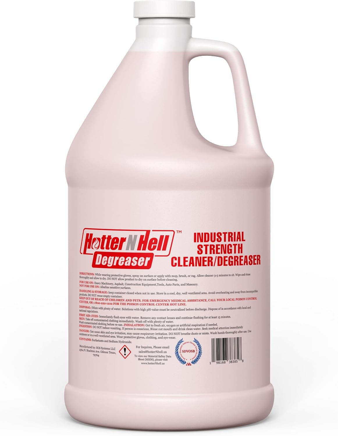 Industrial-Grade Degreaser - 1-Gallon (Ready-to-Use Formula) for Equipment, Parts, Concrete, Driveways, Shop Floors, and Automotive