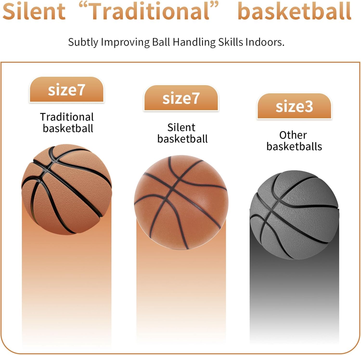kjsdsss Silent Basketball-Size 7 (29.5