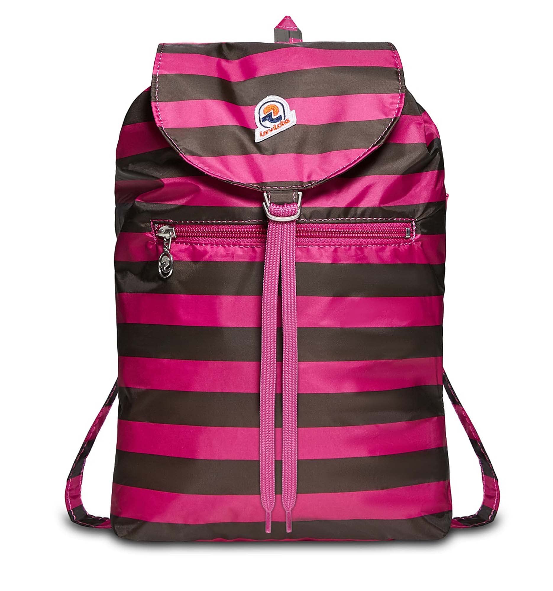 INVICTA Zaino - MINISAC NEXT - Richiudibile e Tascabile - Viaggio & Tempo Libero - Zainetto Uomo Donna a Righe - ICONA - PACKABLE