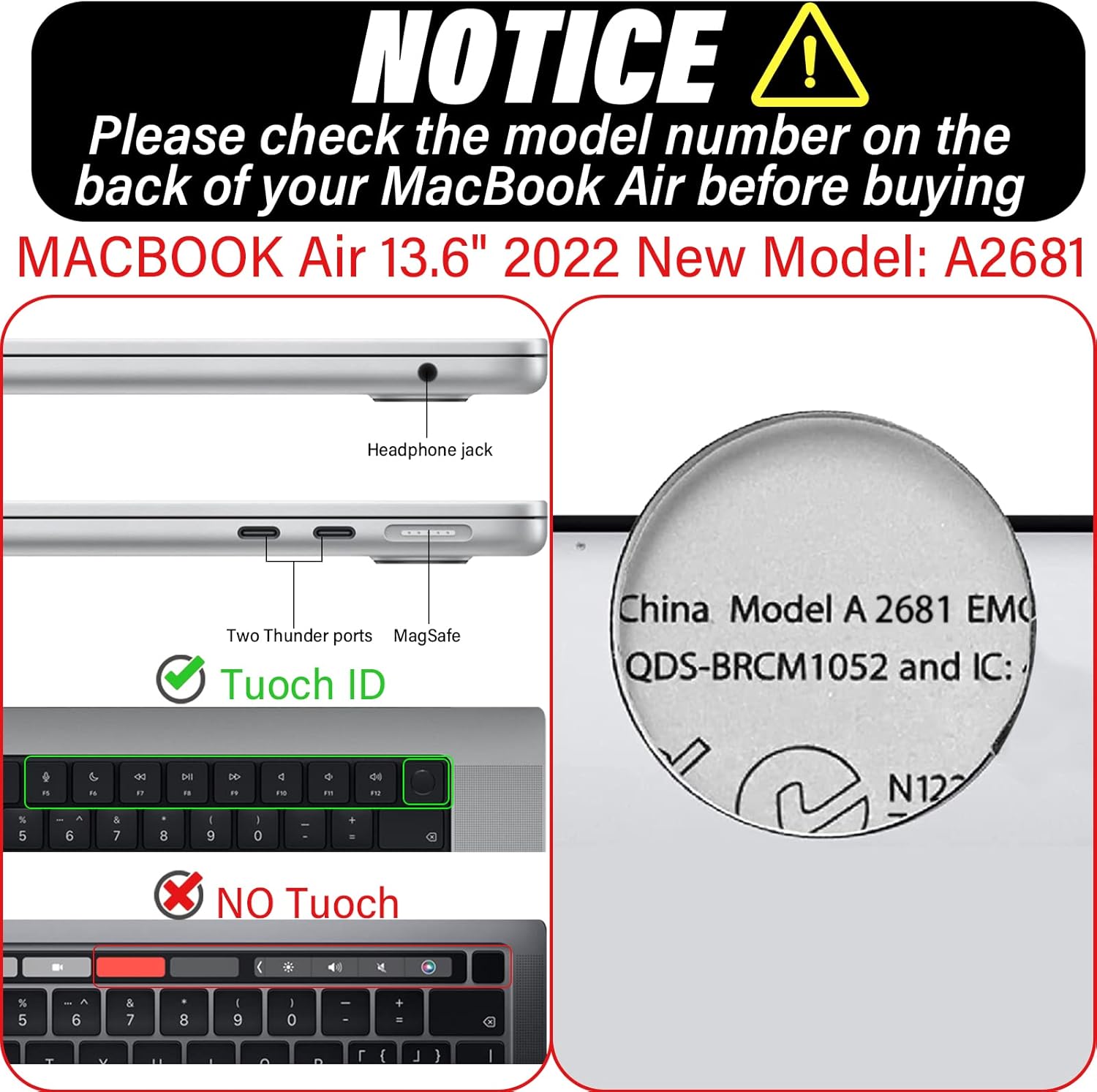 Compatible with MacBook Air 13.6 inch Case 2025-2022 Release M4 A3240 M3 A3113 M2 A2681,Chip with Keyboard Protectors,Sturdy Protective Laptop Hard Shell（Black Leopard Cheetah）