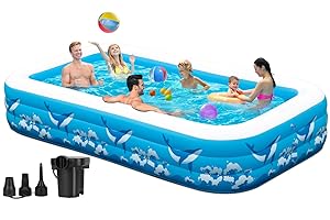 Large Outdoor Kid-Friendly Inflatable Swimming Pool for Fun and Cool Summer
