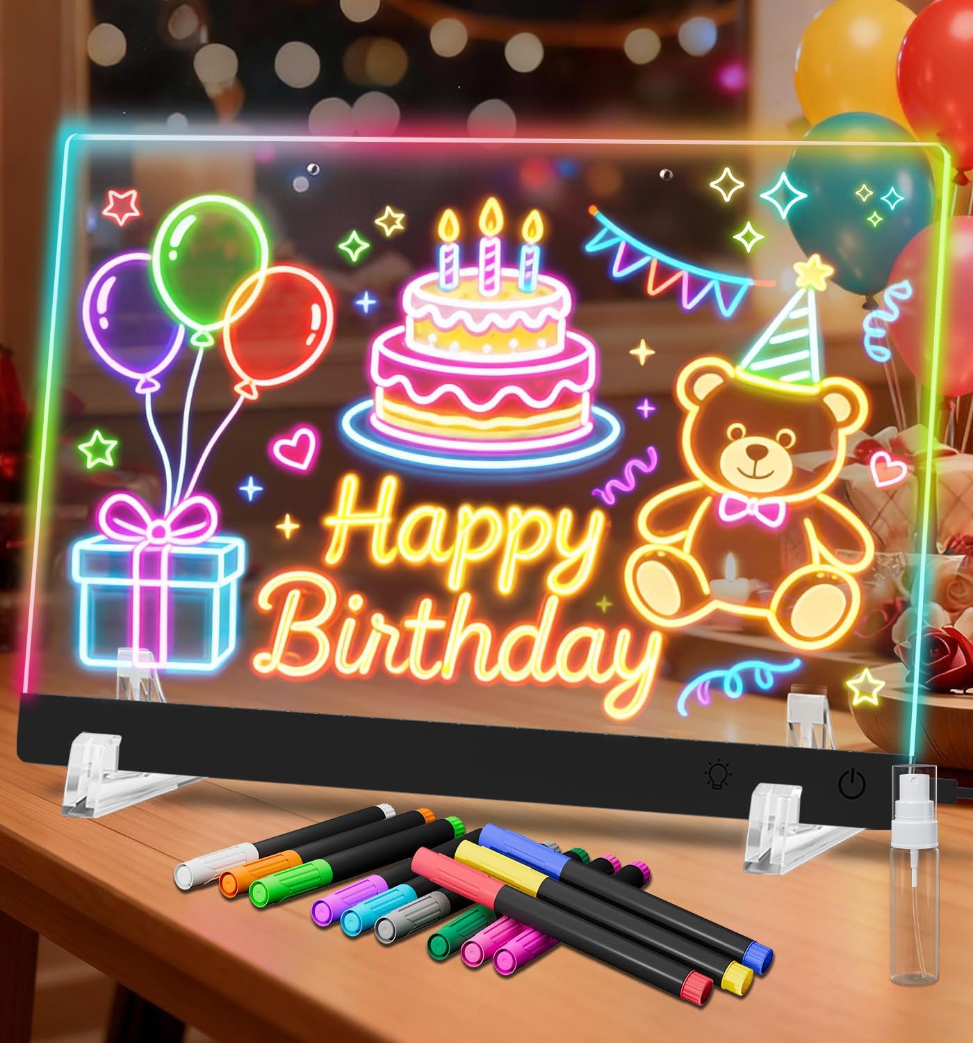 Lumi LED Drawing Board for Kids with 11 Light Effect(13.7"x10")