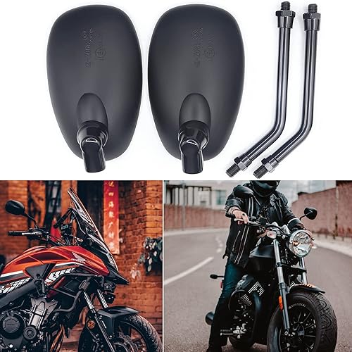 Miniatura 9 de Espejos laterales retrovisores cromados de 0.394in para Honda Sports Bike Suzuki Cruiser Scooter