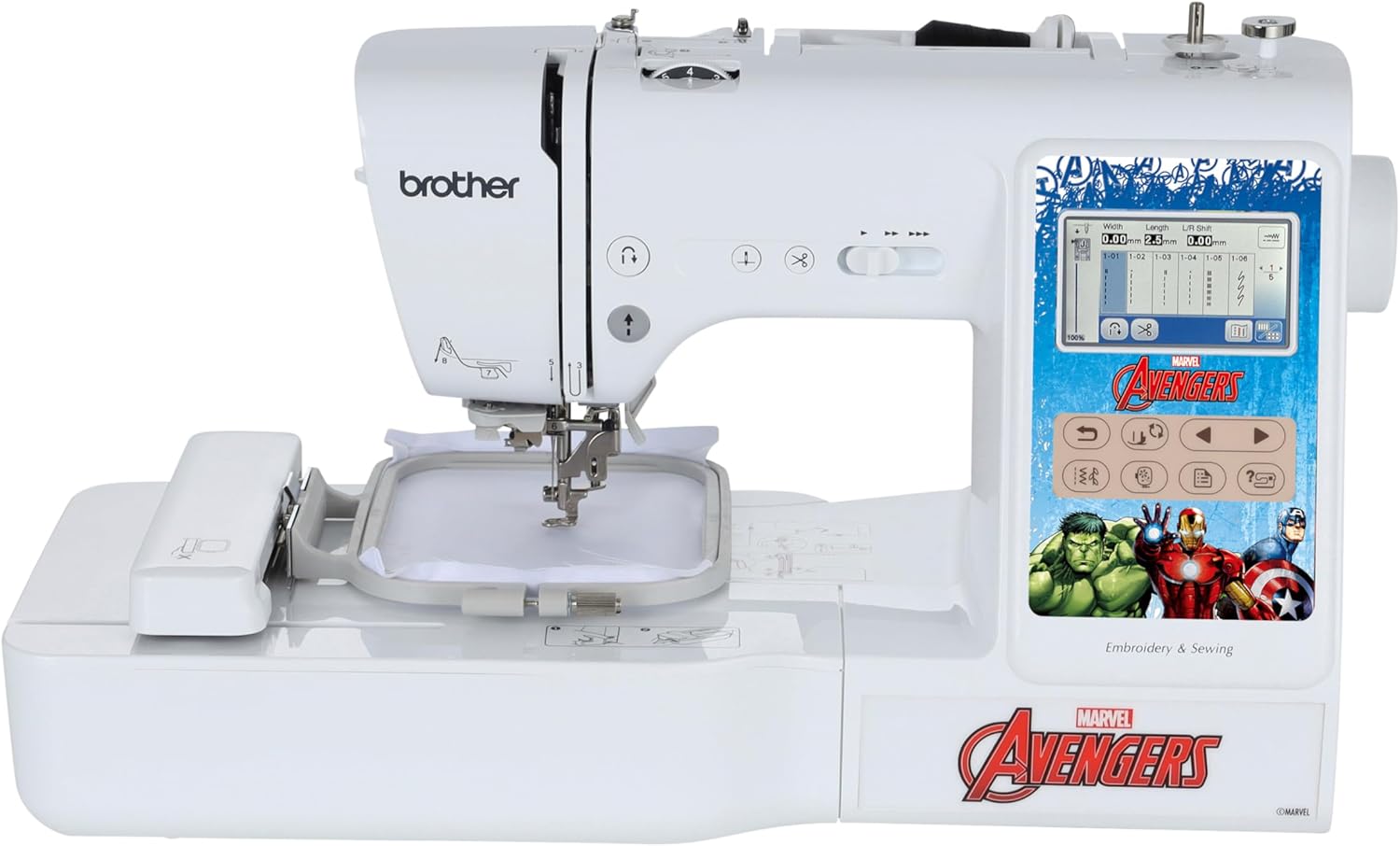 Brother LB5500M Marvel 2-in-1 Combo Sewing & Embroidery Machine, 4" x 4" Embroidery Area