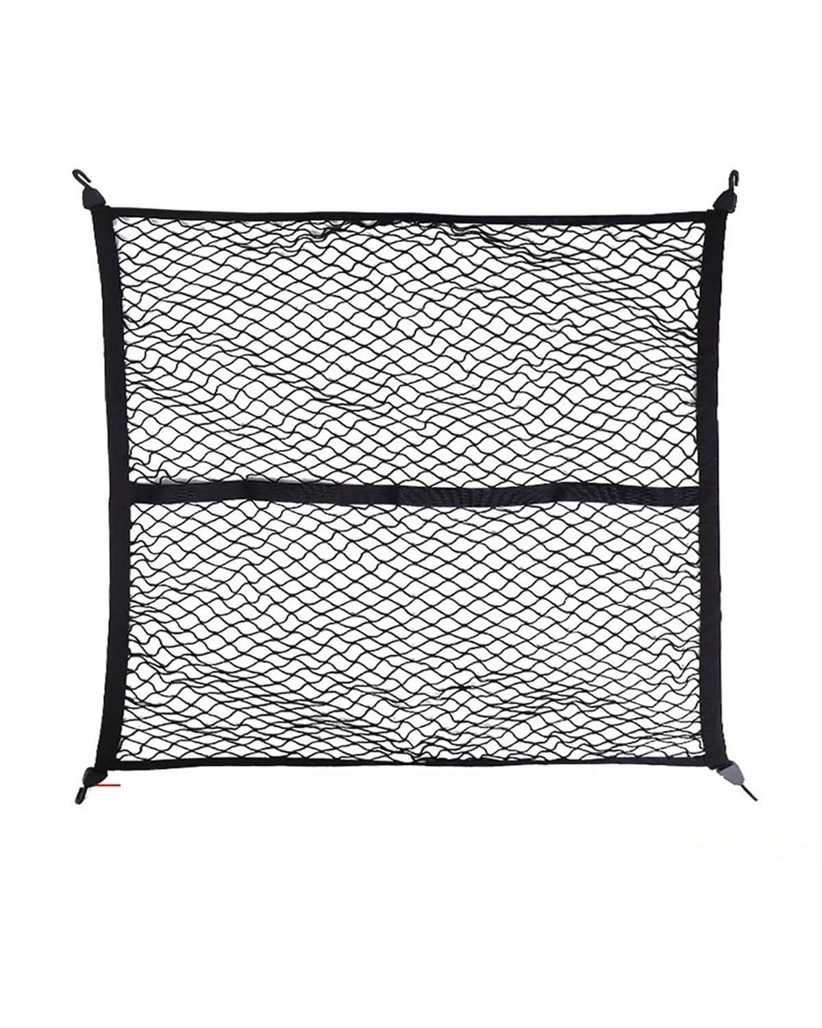 Rete portaoggetti a Doppio Strato per Bagagliaio Posteriore Auto, Rete Elastica in Nylon, Organizer portaoggetti per riporre Oggetti, Borsa Elastica in Rete (Strato Singolo)