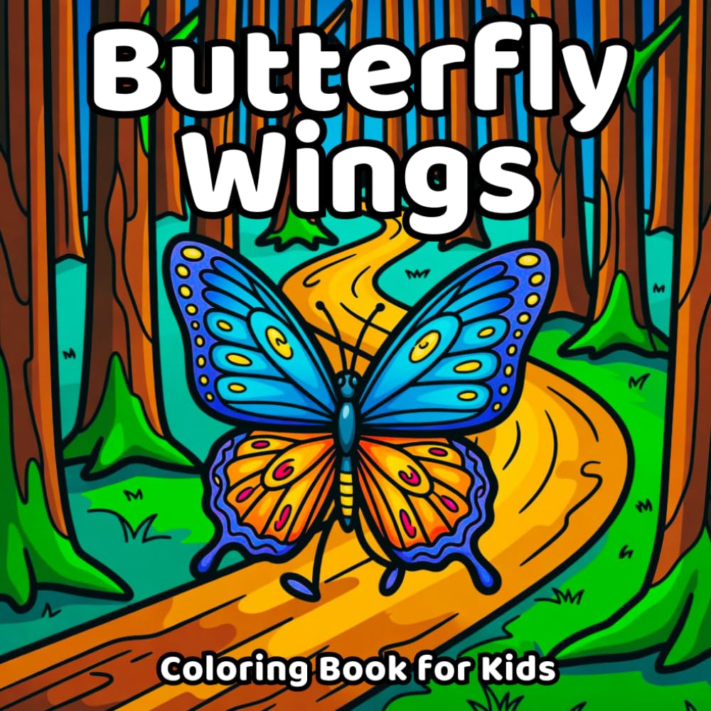 Butterfly Wings Coloring Book for kids