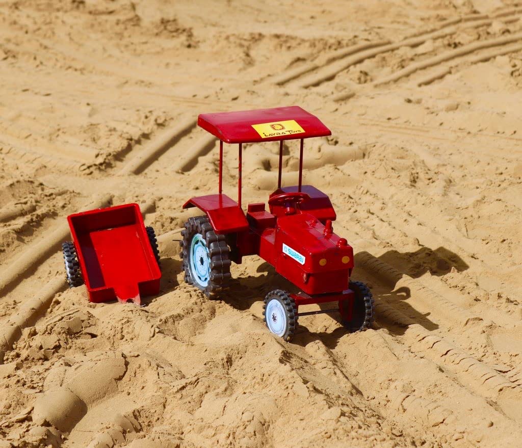 [MH] Heavy Quality Big Size Toy Tractor with Trolley for Boys abs Unbreakabl Fiber Material (Made in India) Best Toy Tractor for Kids Multicolor (B0CQVD824X) Amazon Price History, Amazon Price Tracker
