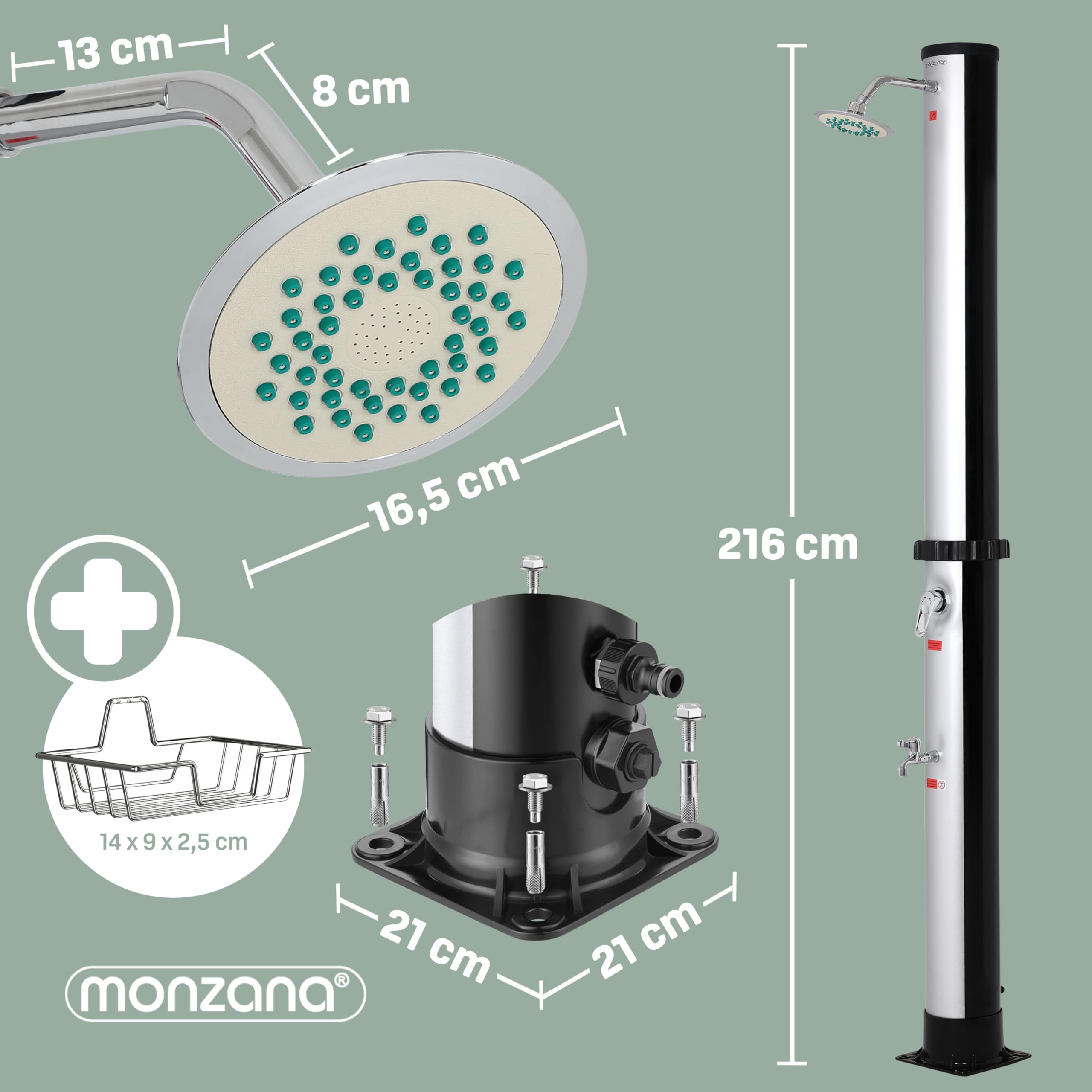 Monzana Solardusche 35 Liter