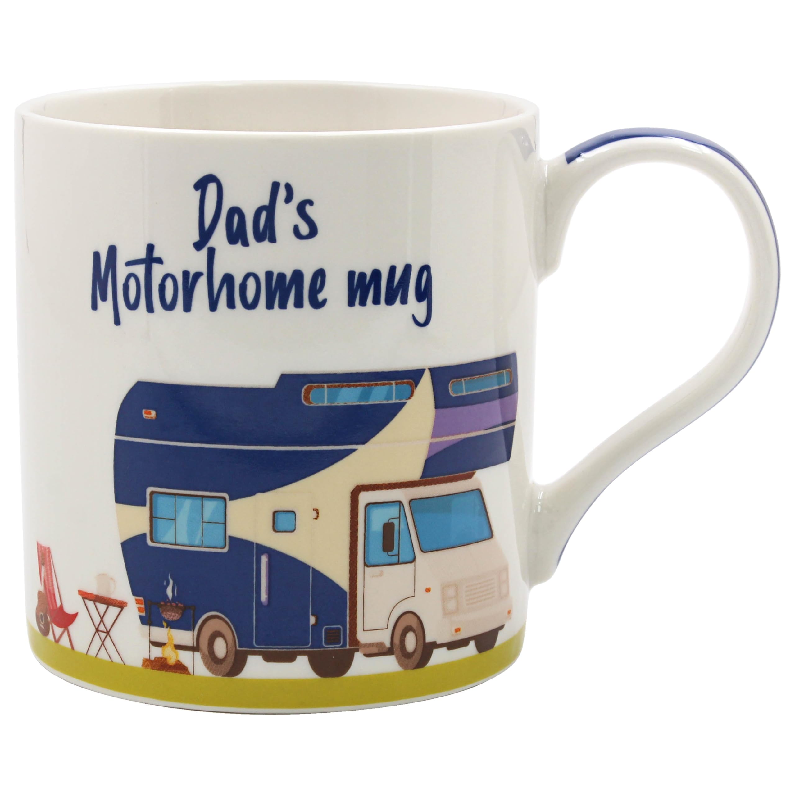 THE Leonardo Collection Dad's Motorhome Mug Tea and Coffee Mugs for Hot Drinks | Fine China Printed Mugs for Kitchen & Home | Reusable Ceramic Cups for Every Occasion | Birthday Gifts for Women & Men