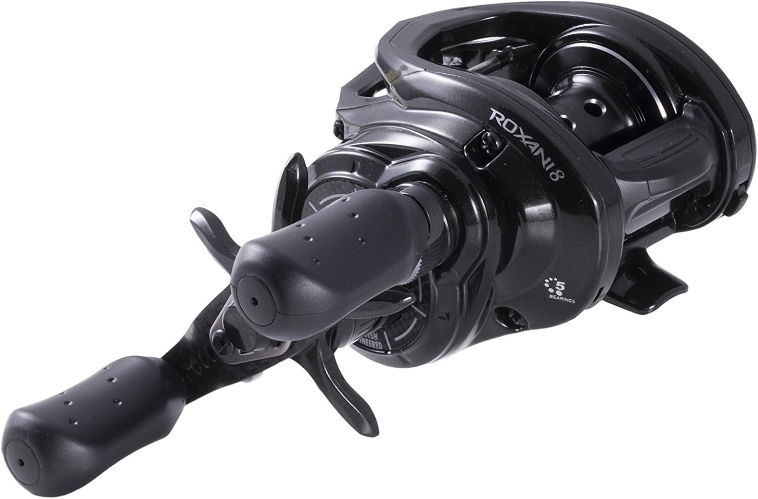 AbuGarcia ROXANI8-L Left-Spool Bass Fishing Bait Reel Carbon Handle Salt Compatible