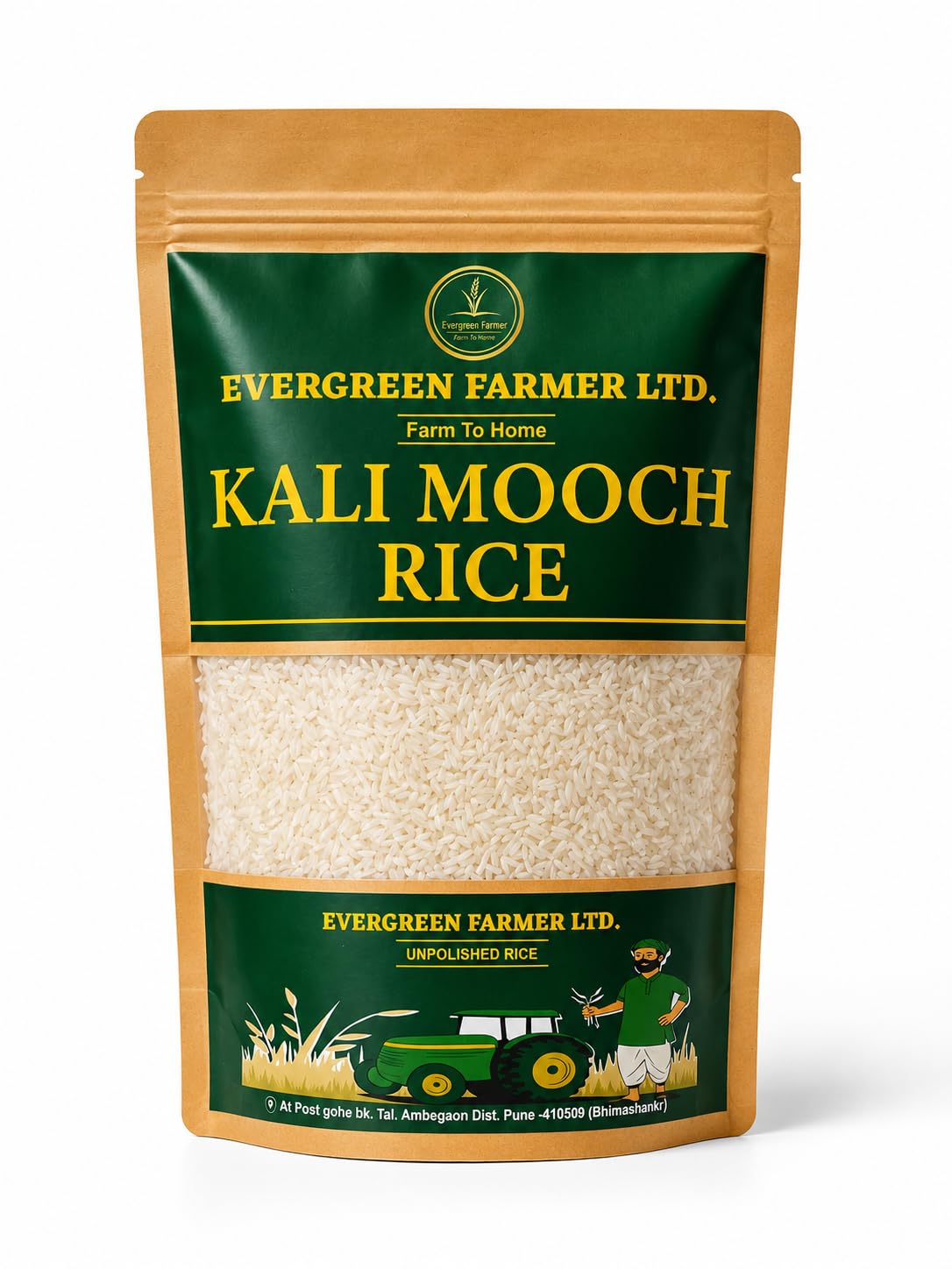 Evergreen Farmer Ltd. Kali Mooch Rice | Premium White Rice | Unpolished Rice | Naturally Aromatic | 1 kg-image-6