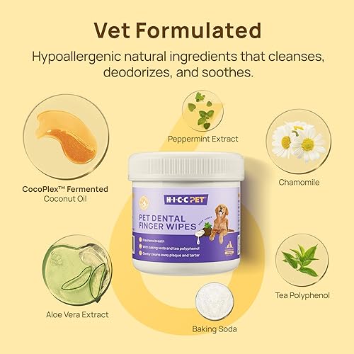 Miniatura 9 de Toallitas de limpieza de dientes para perros y gatos, elimina el mal aliento eliminando la placa y la acumulación de sarro, cepillo de dientes de