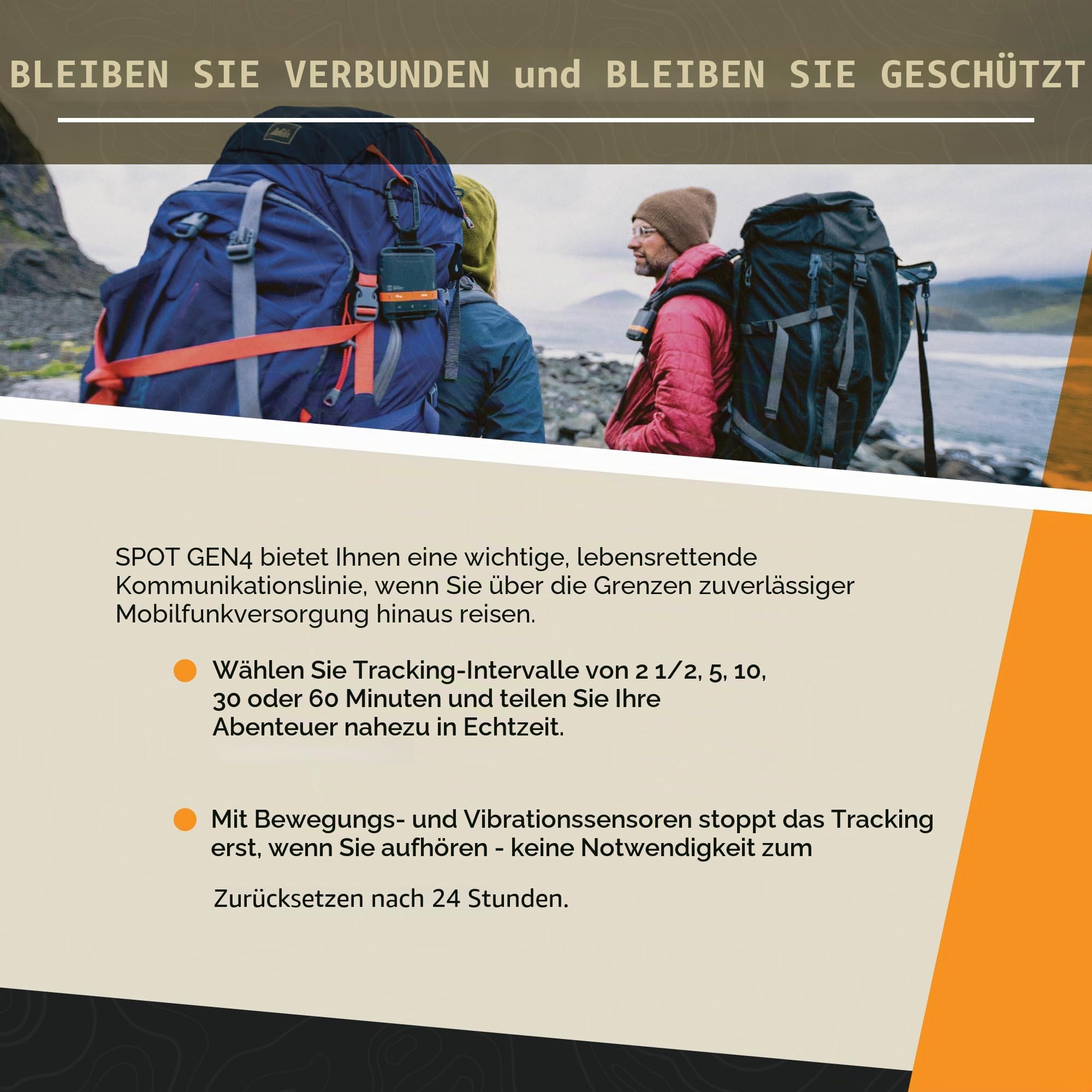Spot Gen4 Satelliten-GPS-Messenger | Handheld tragbarer Tracker für Wandern, Camping, Alleinarbeit und Off-Grid-Abenteuer | Globalstar Satellitennetzwerk | Abonnement erforderlich