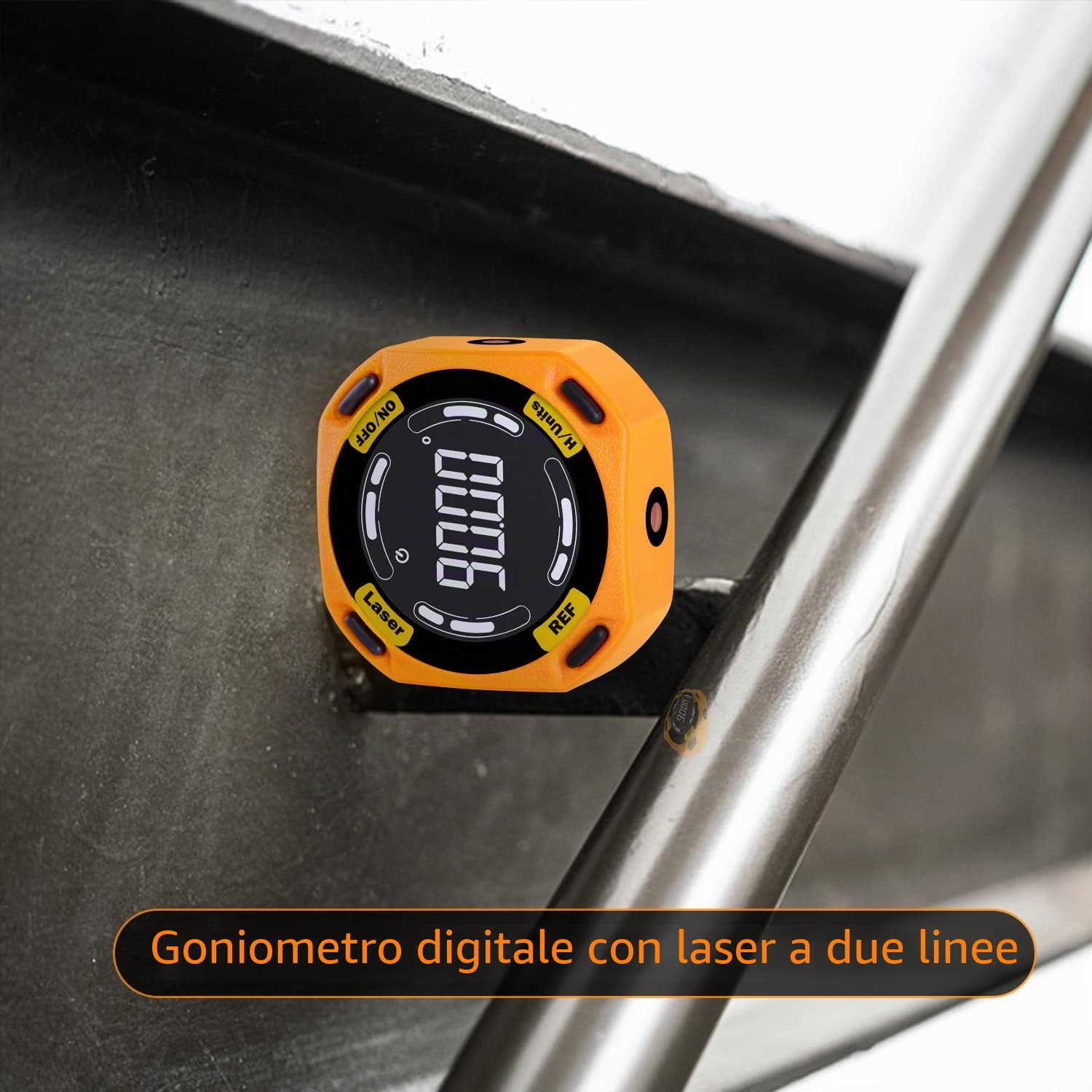 Goniometro digitale, goniometro digitale a 5 lati, magnetico, con strumento di livellamento laser, inclinometro digitale per carpenteria, livellamento per misurazioni di lavorazione del legno