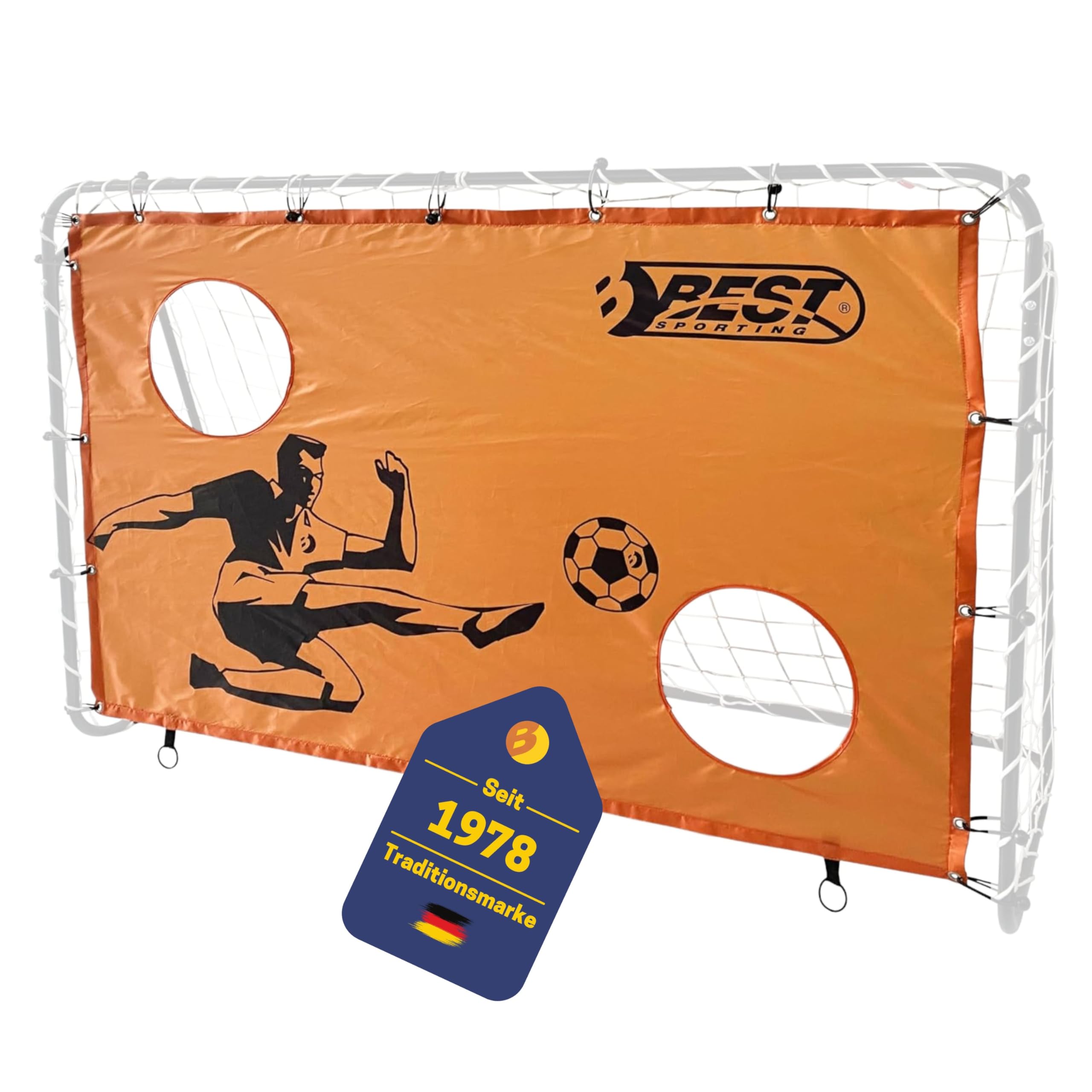 Best Sporting Torwand mit 2 Schusslöchern I Torschusswand 160 x 100 cm I Passend für Fußballtore mit 180 x 120 cm I Fußball-Trainingswand