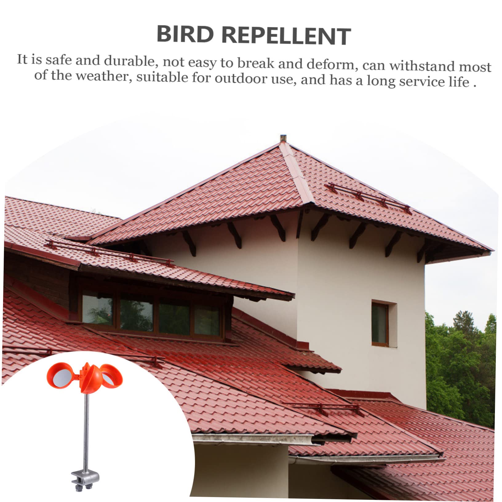 ibasenice Spiegel-Vogel-abwehr-windrad für Garten und Pool Rotiert im Wind und Schreckt Vögel Ab